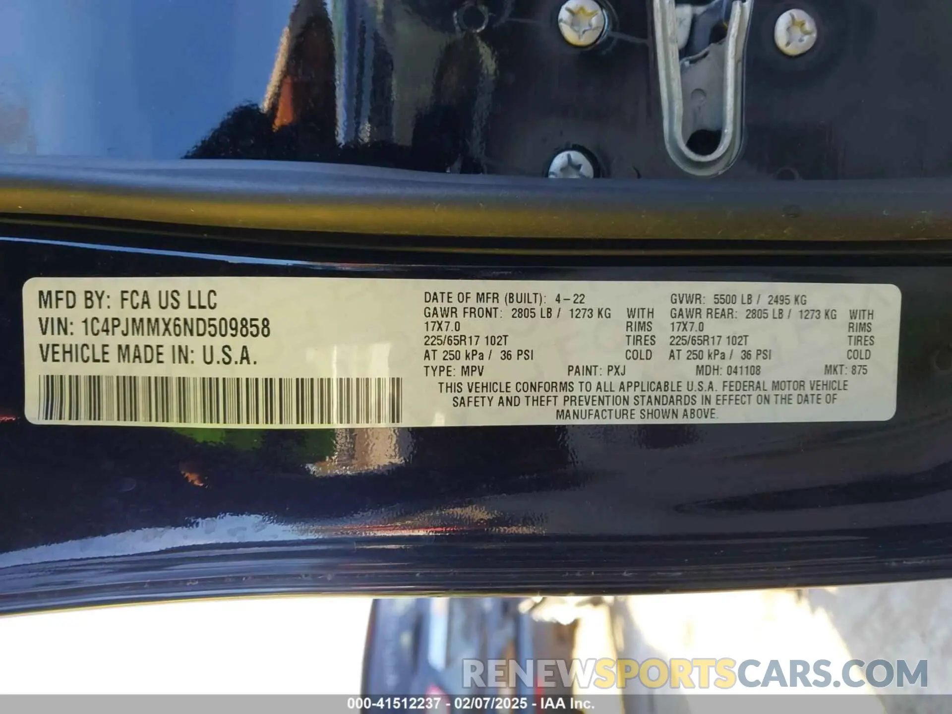 9 Photograph of a damaged car 1C4PJMMX6ND509858 JEEP CHEROKEE 2022
