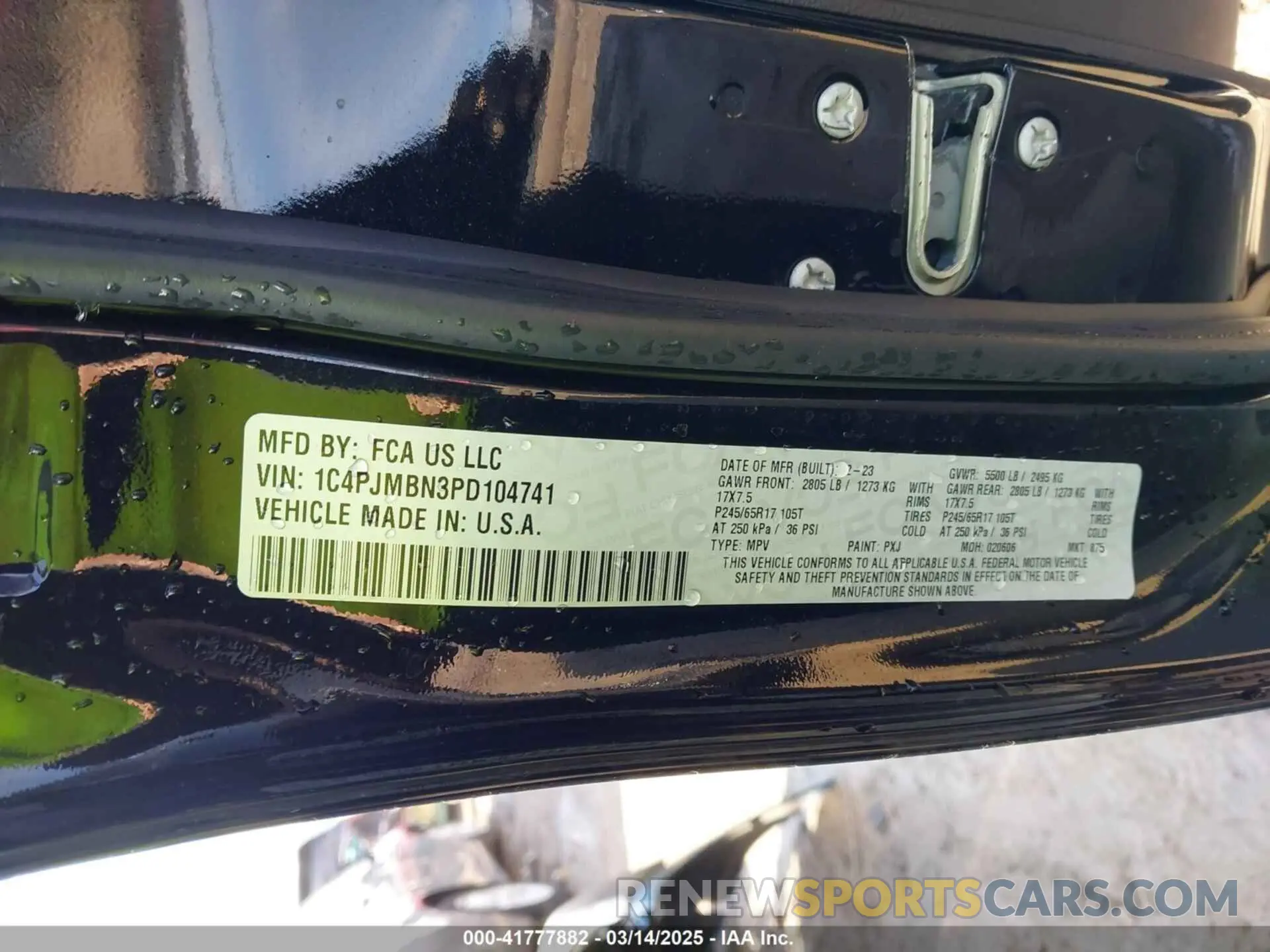 8 Photograph of a damaged car 1C4PJMBN3PD104741 JEEP CHEROKEE 2023