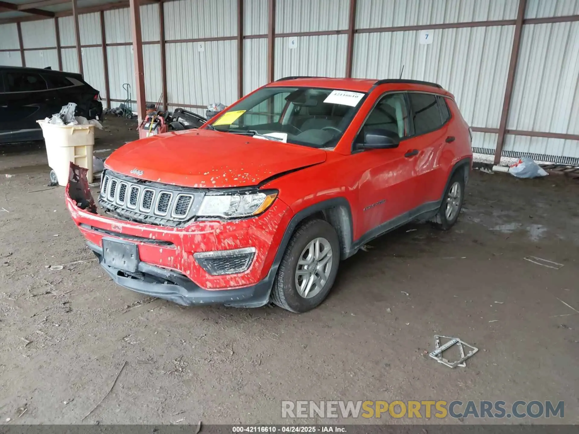 2 Photograph of a damaged car 3C4NJCAB2KT676721 JEEP COMPASS 2019