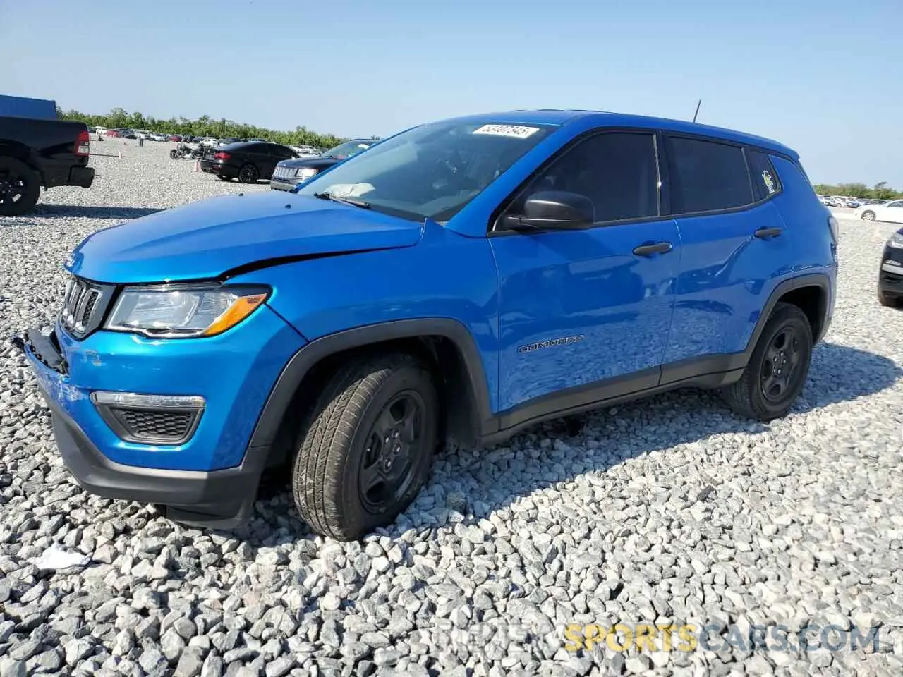 1 Photograph of a damaged car 3C4NJCAB3KT711721 JEEP COMPASS 2019