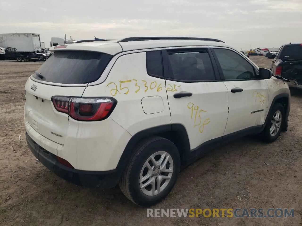 3 Photograph of a damaged car 3C4NJCAB5KT699958 JEEP COMPASS 2019