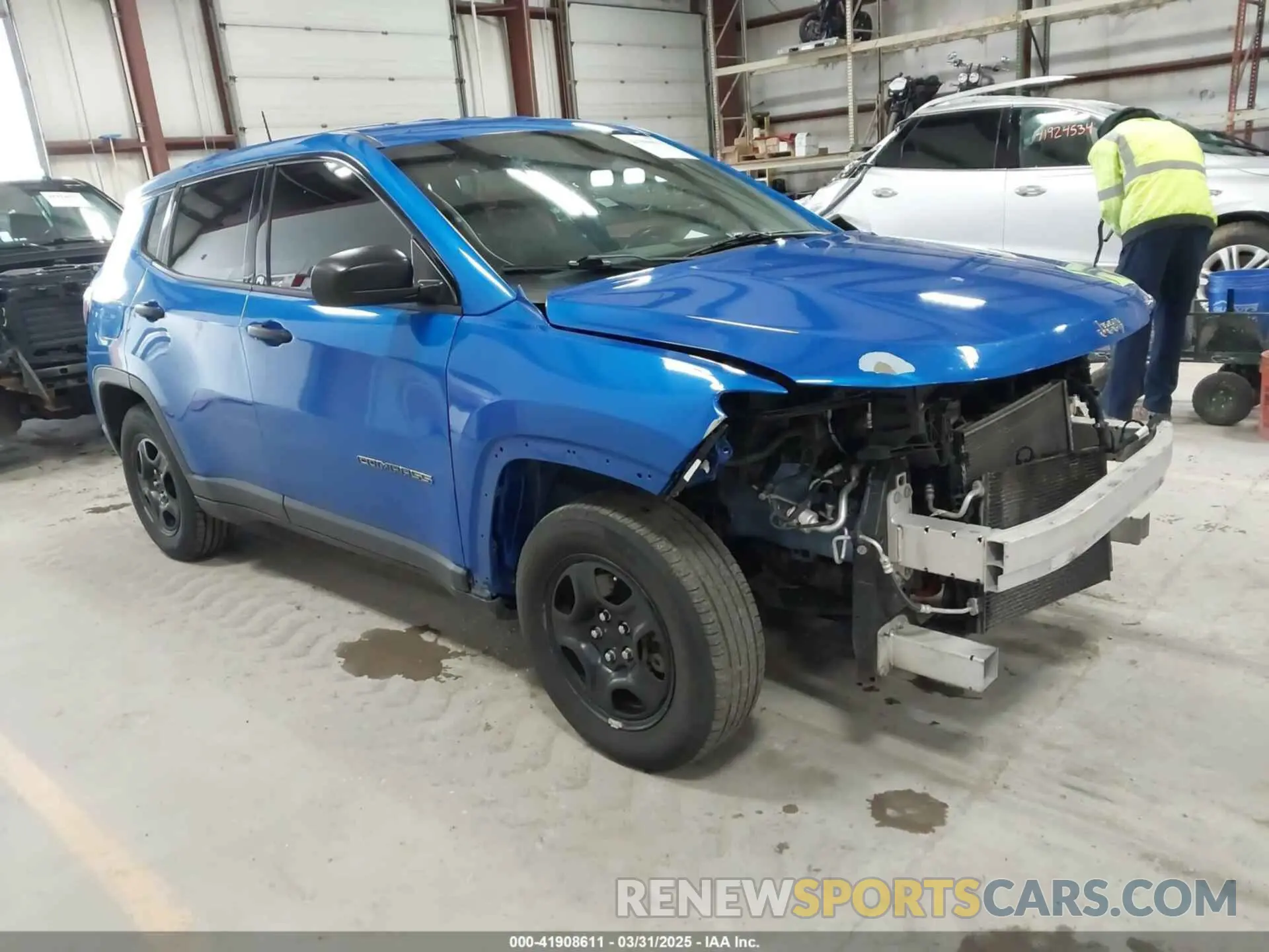 1 Photograph of a damaged car 3C4NJCAB6KT649781 JEEP COMPASS 2019