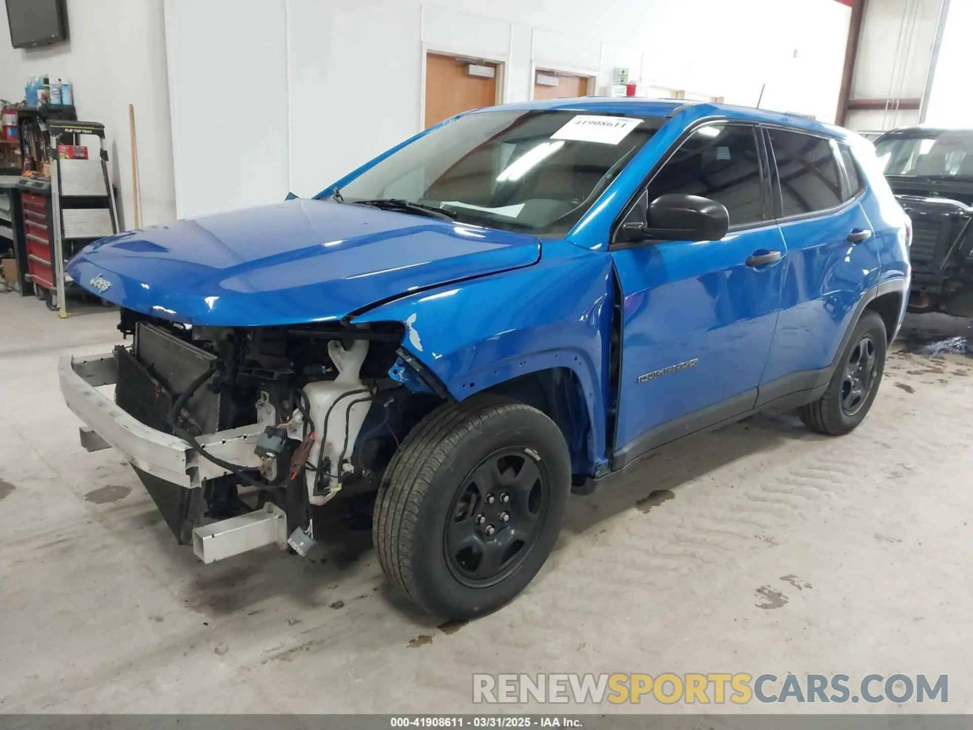 2 Photograph of a damaged car 3C4NJCAB6KT649781 JEEP COMPASS 2019