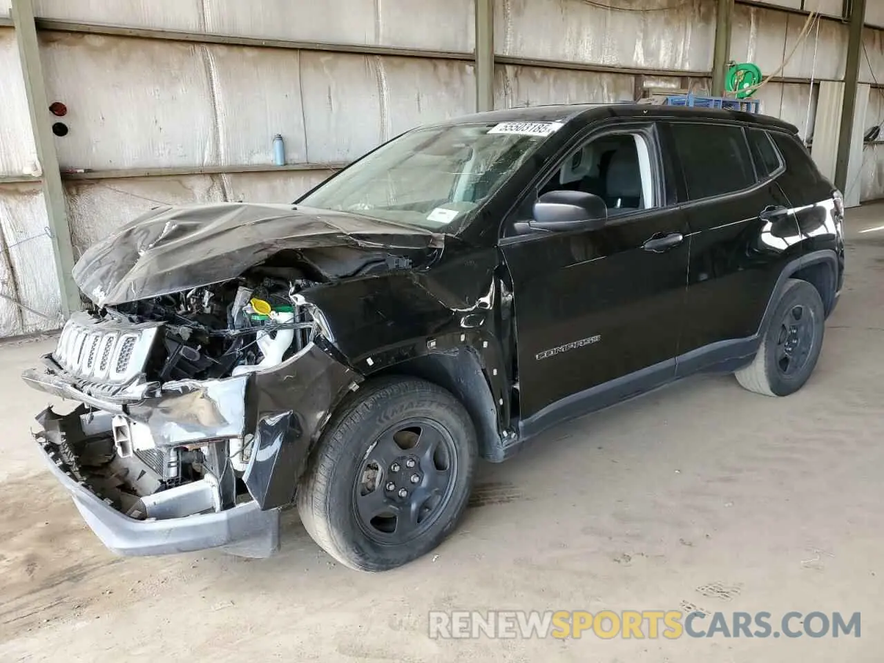 1 Photograph of a damaged car 3C4NJCAB8KT622274 JEEP COMPASS 2019