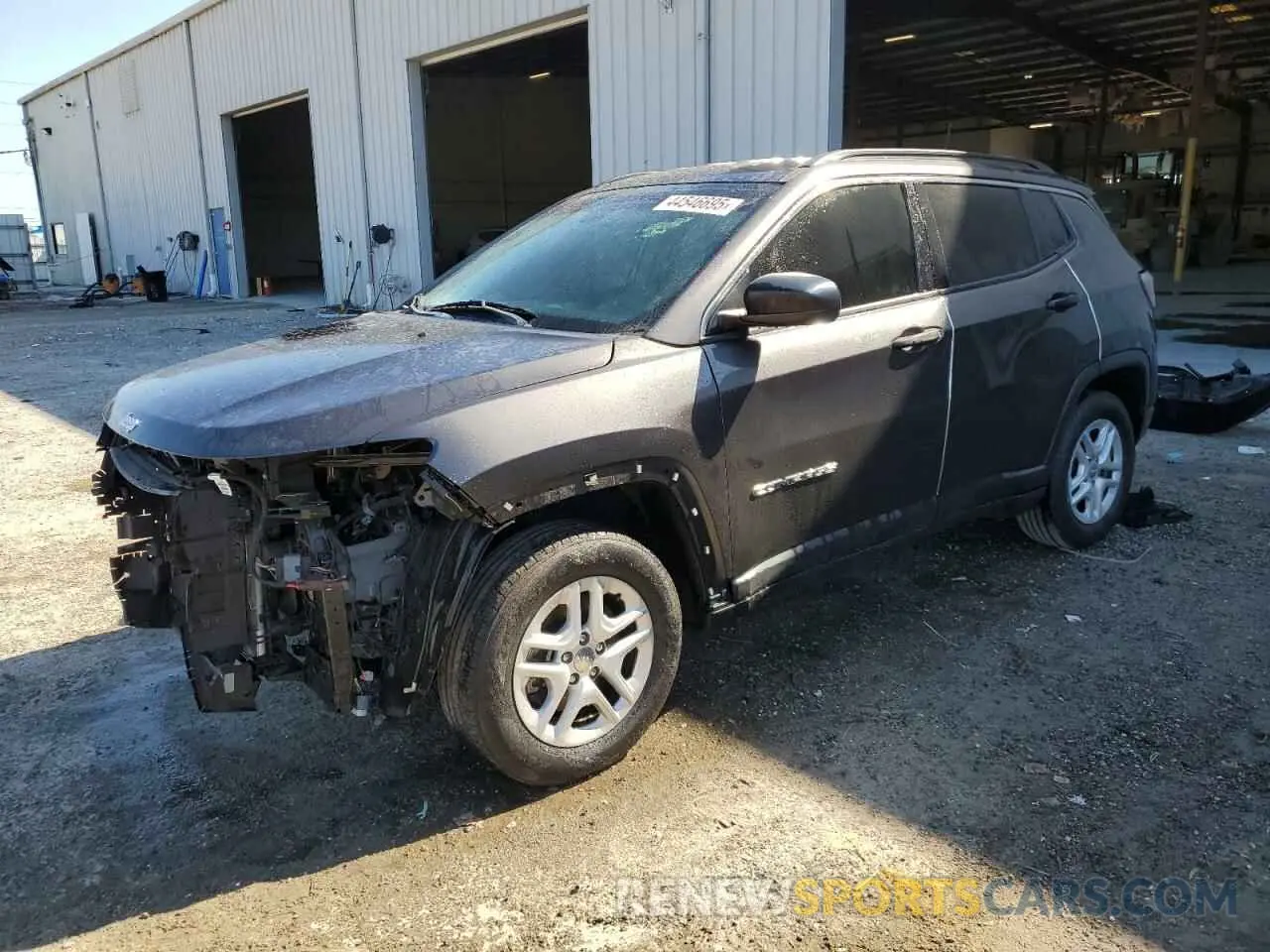 1 Photograph of a damaged car 3C4NJCAB9KT636992 JEEP COMPASS 2019