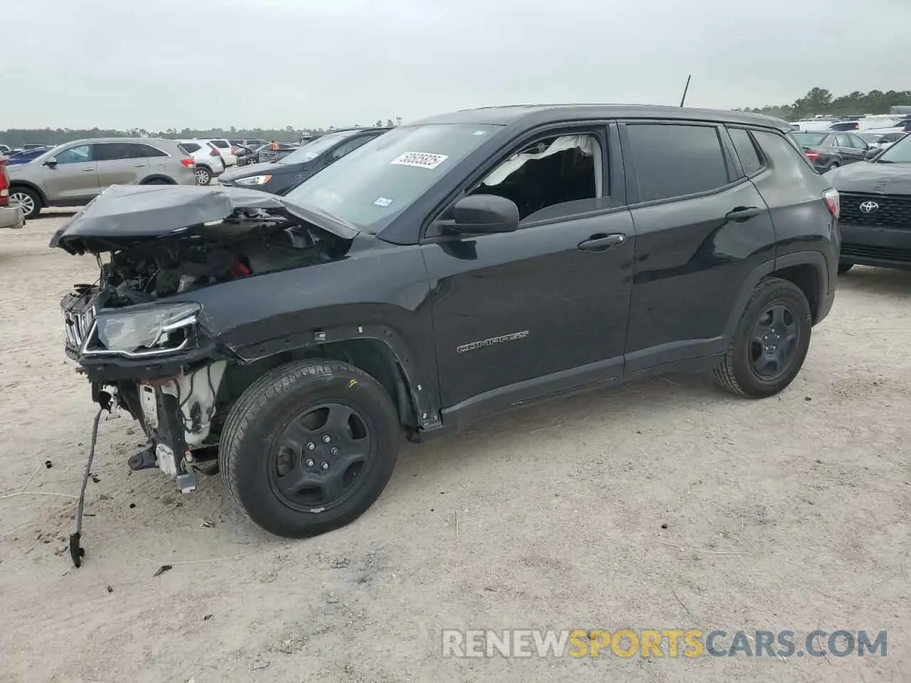 1 Photograph of a damaged car 3C4NJCABXKT622258 JEEP COMPASS 2019