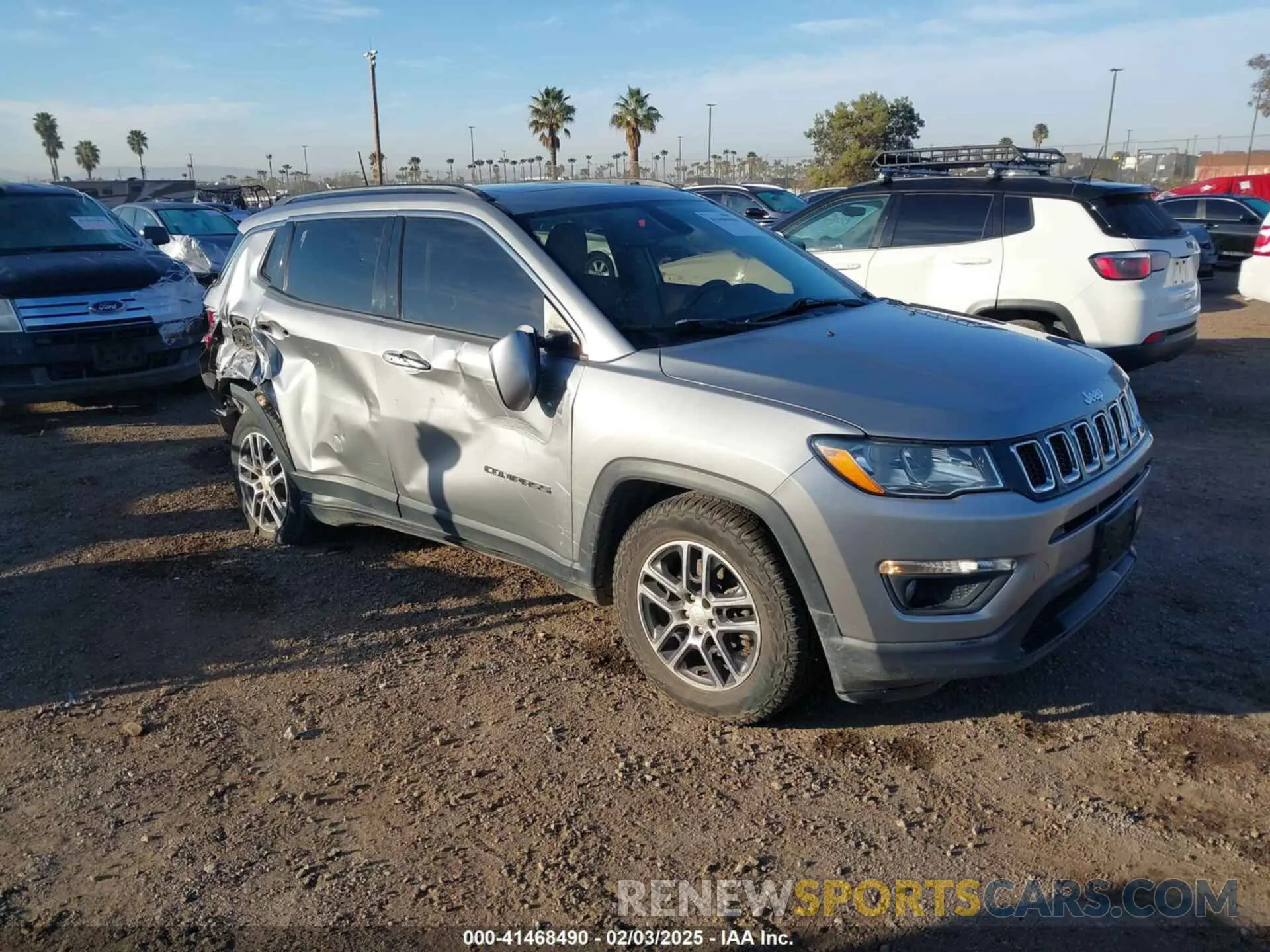 1 Photograph of a damaged car 3C4NJCBB0KT743606 JEEP COMPASS 2019