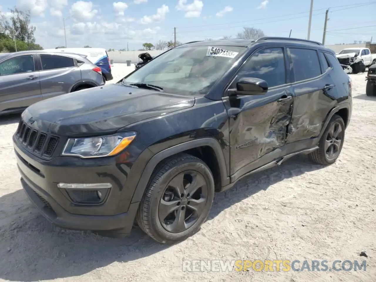 1 Photograph of a damaged car 3C4NJCBB0KT789128 JEEP COMPASS 2019