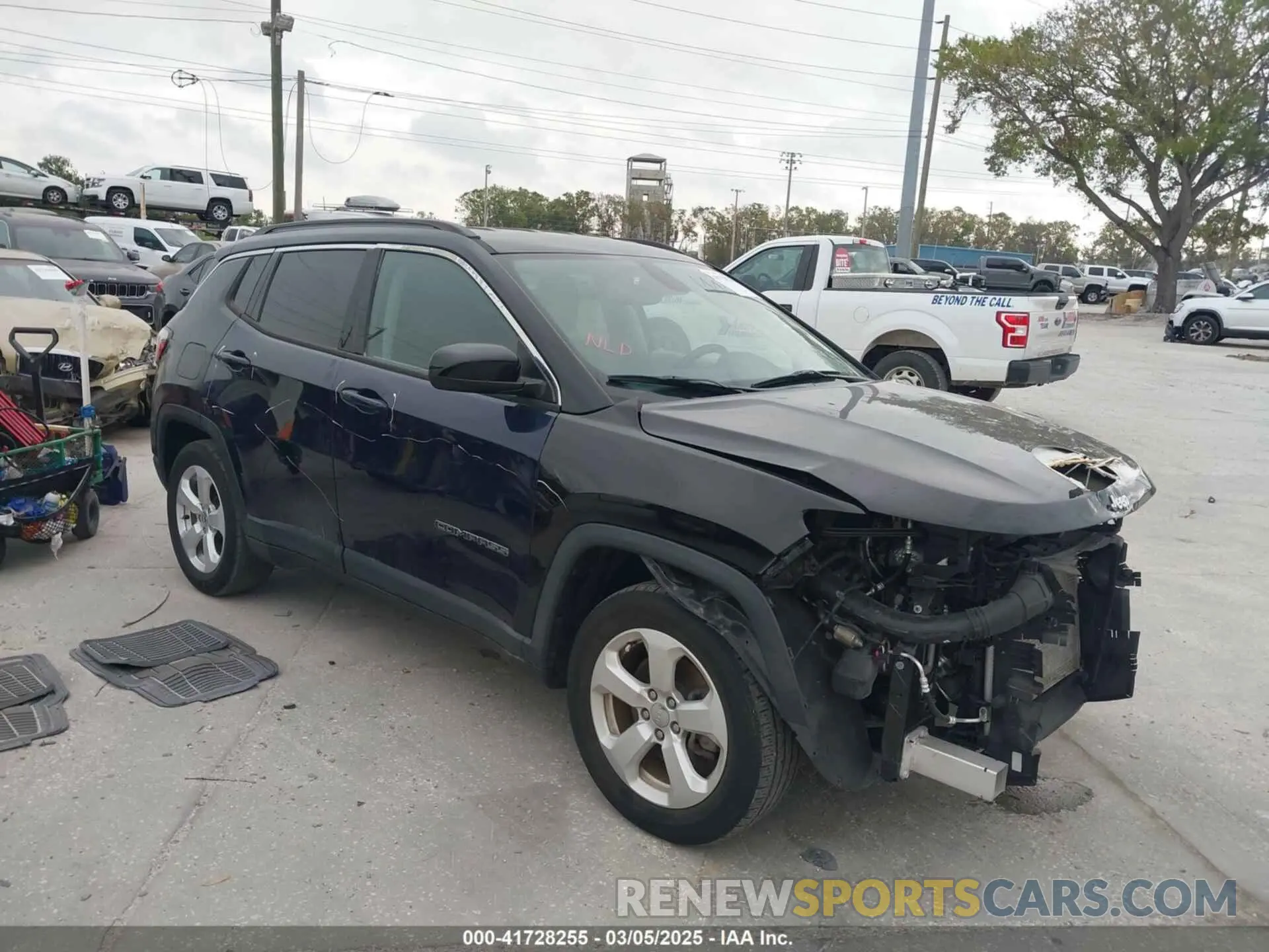 1 Photograph of a damaged car 3C4NJCBB2KT815146 JEEP COMPASS 2019