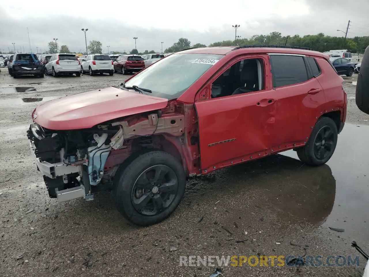 1 Photograph of a damaged car 3C4NJCBB3KT706789 JEEP COMPASS 2019