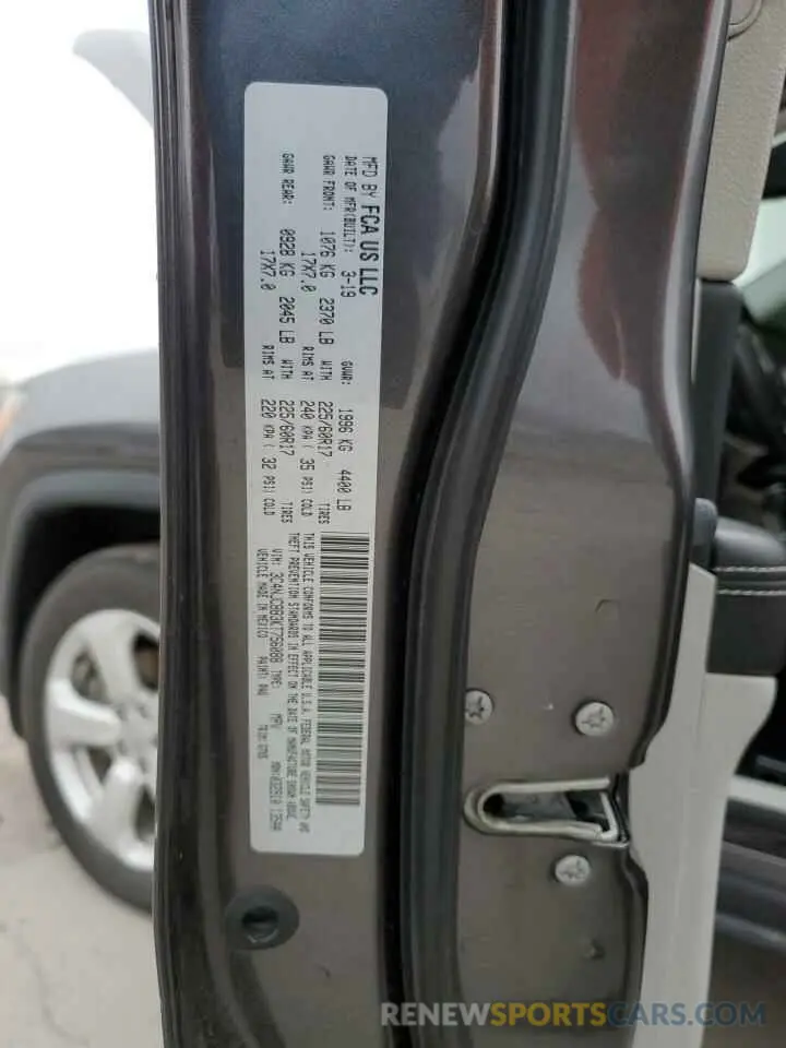 13 Photograph of a damaged car 3C4NJCBB3KT756088 JEEP COMPASS 2019