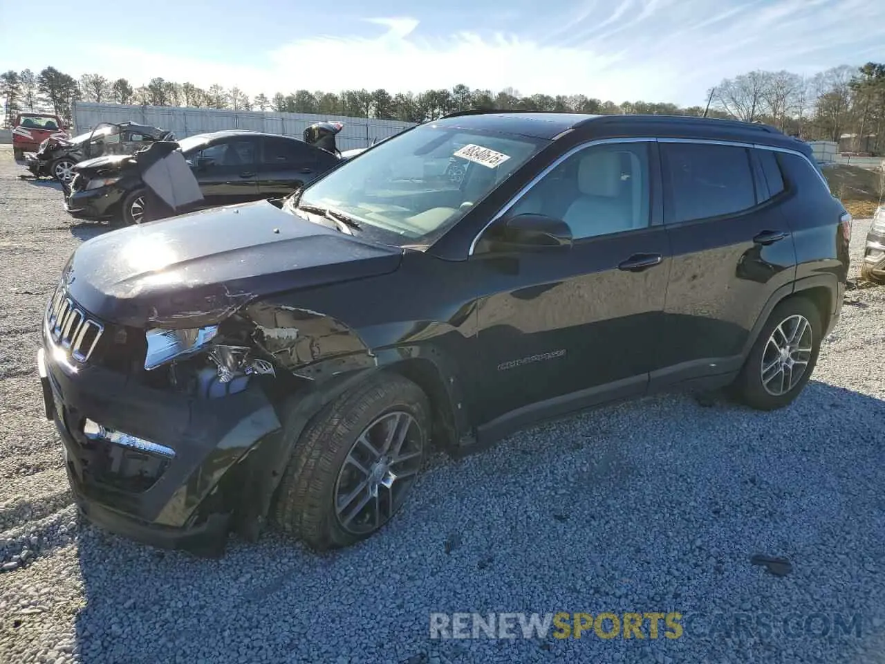 1 Photograph of a damaged car 3C4NJCBB4KT726100 JEEP COMPASS 2019