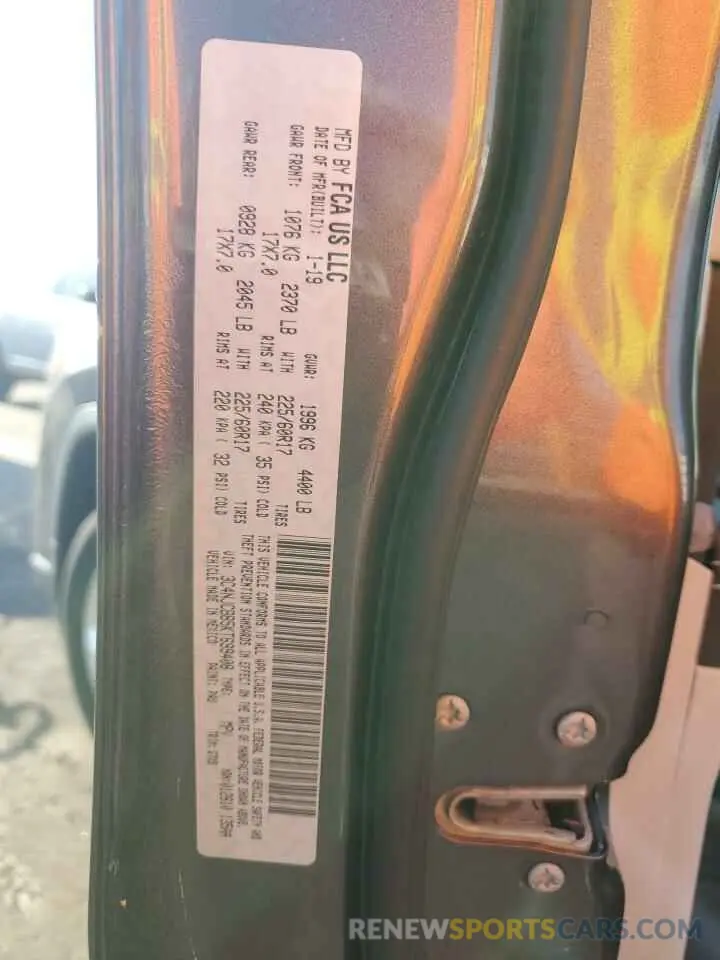 13 Photograph of a damaged car 3C4NJCBB5KT699408 JEEP COMPASS 2019