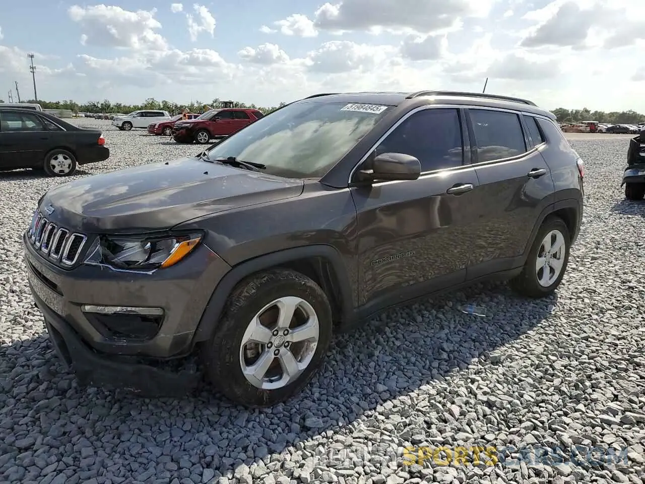 1 Photograph of a damaged car 3C4NJCBB5KT851249 JEEP COMPASS 2019