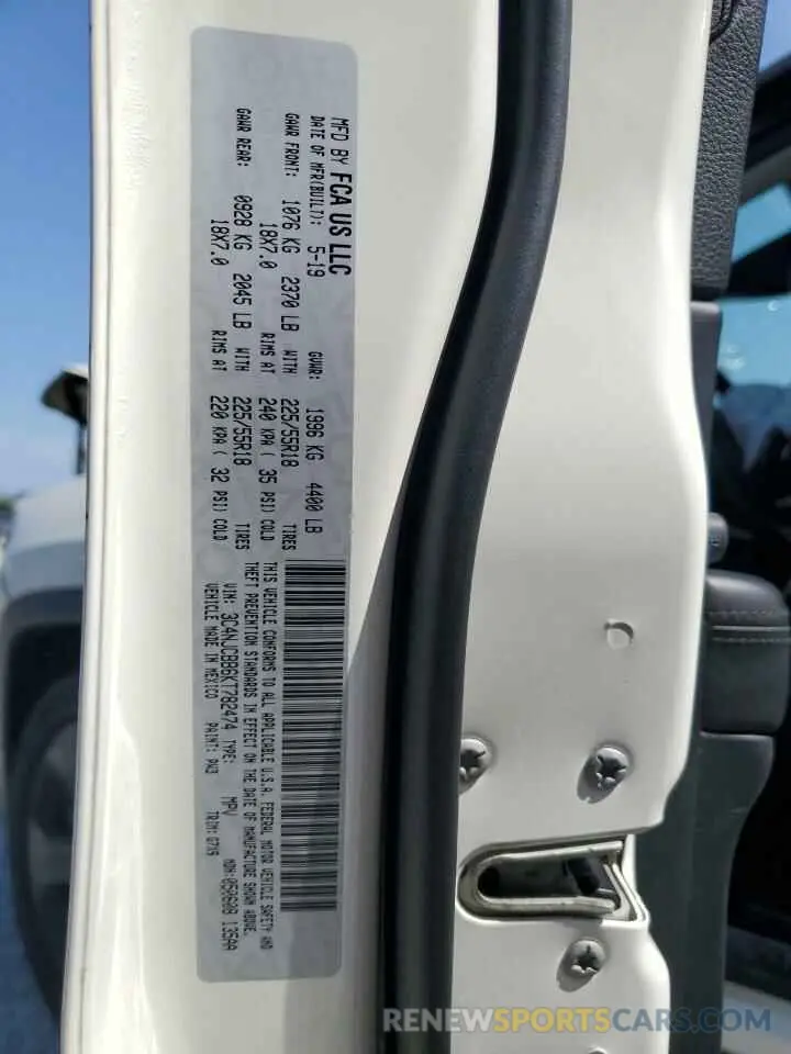 13 Photograph of a damaged car 3C4NJCBB6KT782474 JEEP COMPASS 2019