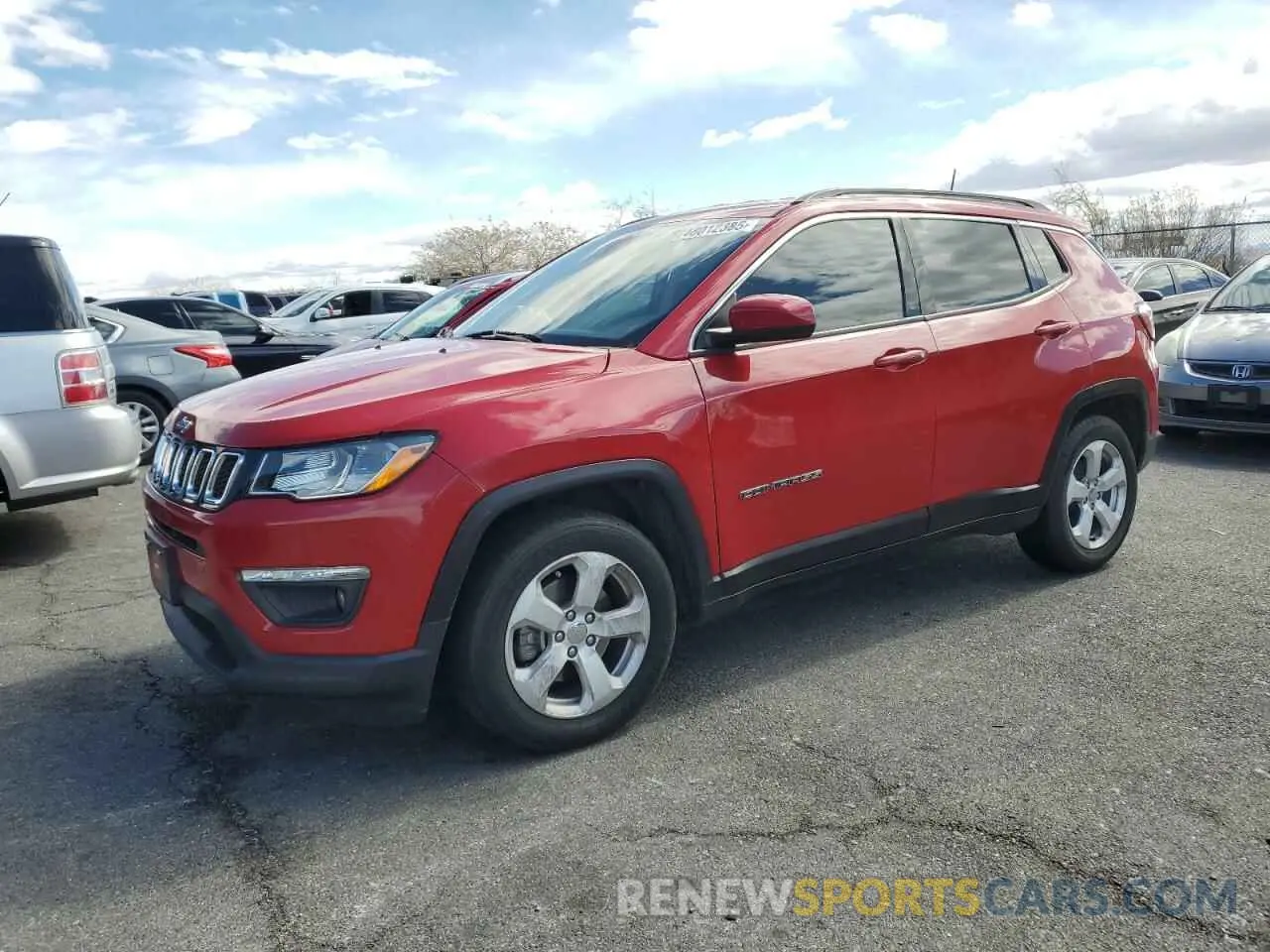 1 Photograph of a damaged car 3C4NJCBB6KT833200 JEEP COMPASS 2019