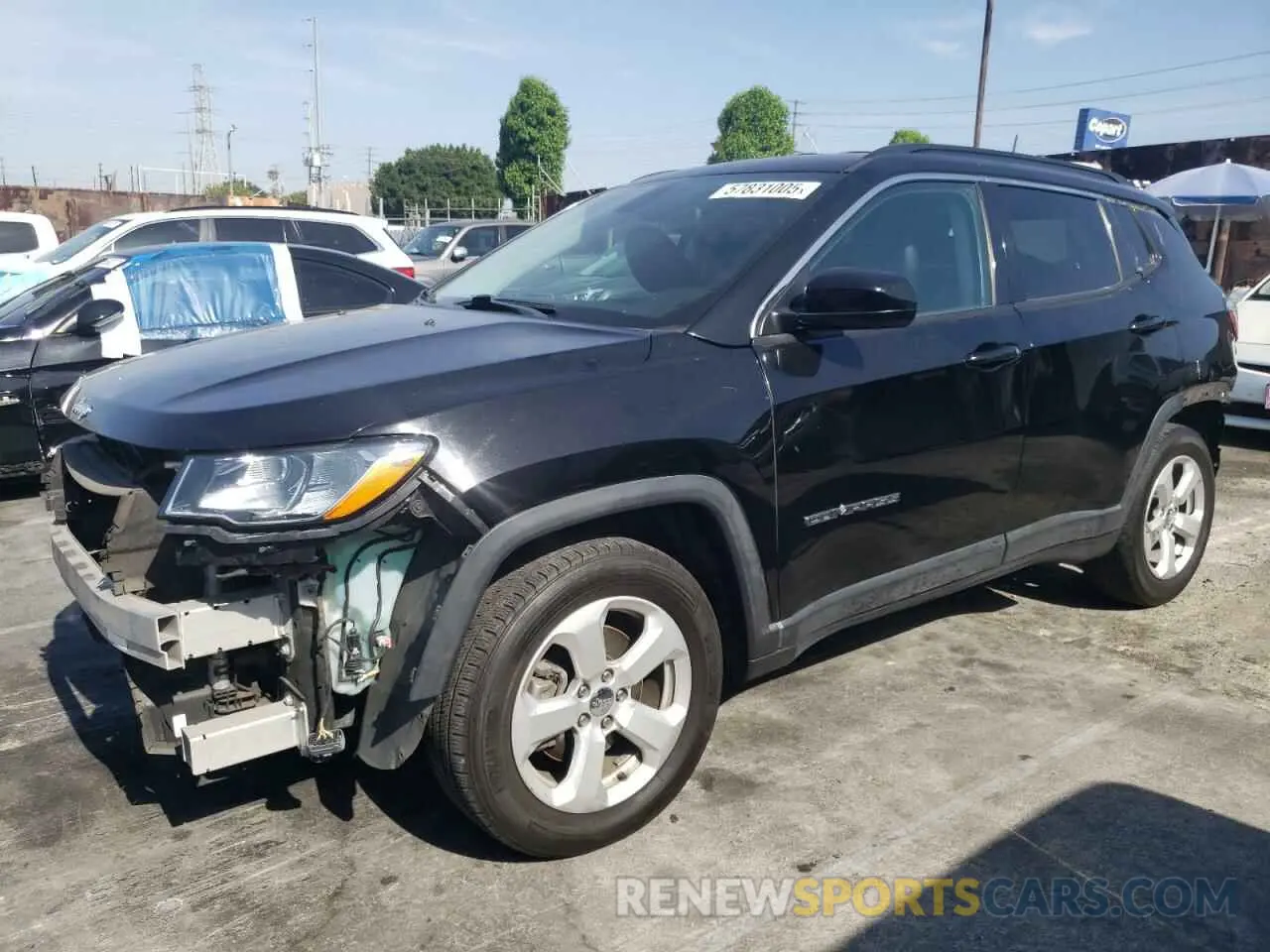 1 Photograph of a damaged car 3C4NJCBB8KT855599 JEEP COMPASS 2019
