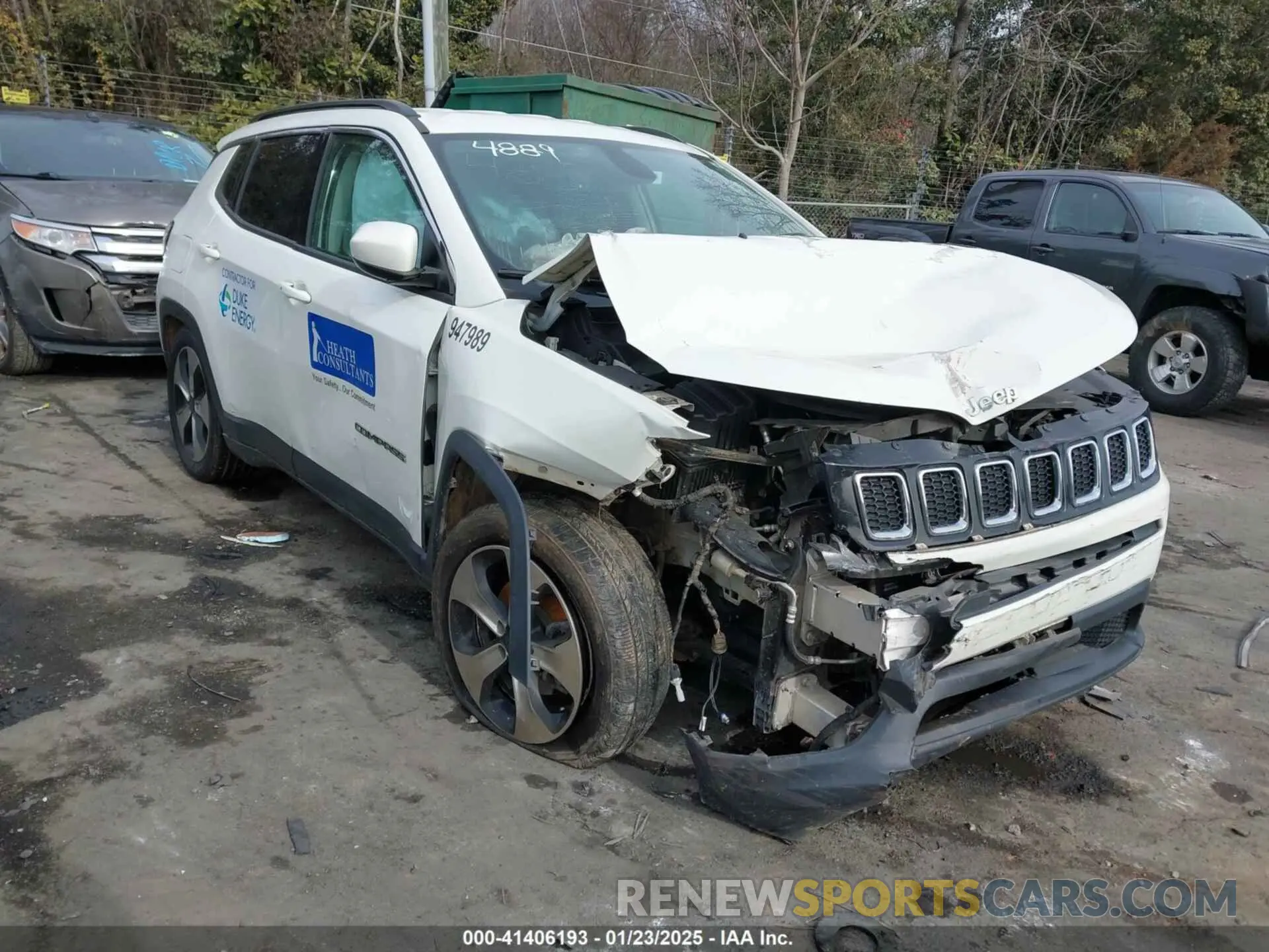 1 Photograph of a damaged car 3C4NJCBB9KT654889 JEEP COMPASS 2019