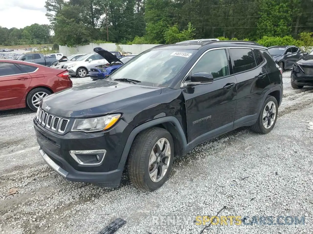 1 Photograph of a damaged car 3C4NJCCB3KT675915 JEEP COMPASS 2019