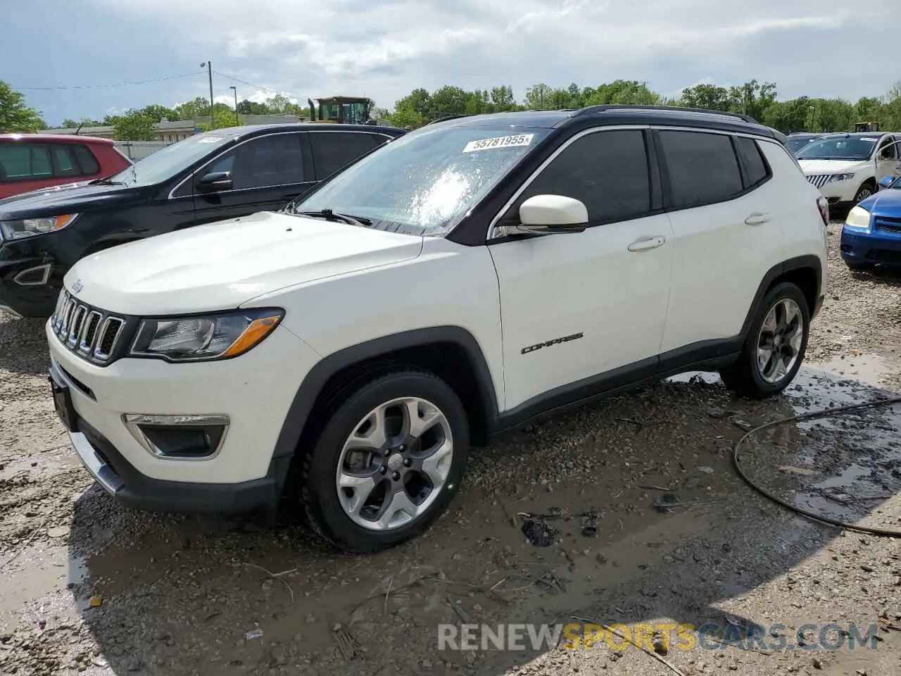 1 Photograph of a damaged car 3C4NJCCB4KT725818 JEEP COMPASS 2019