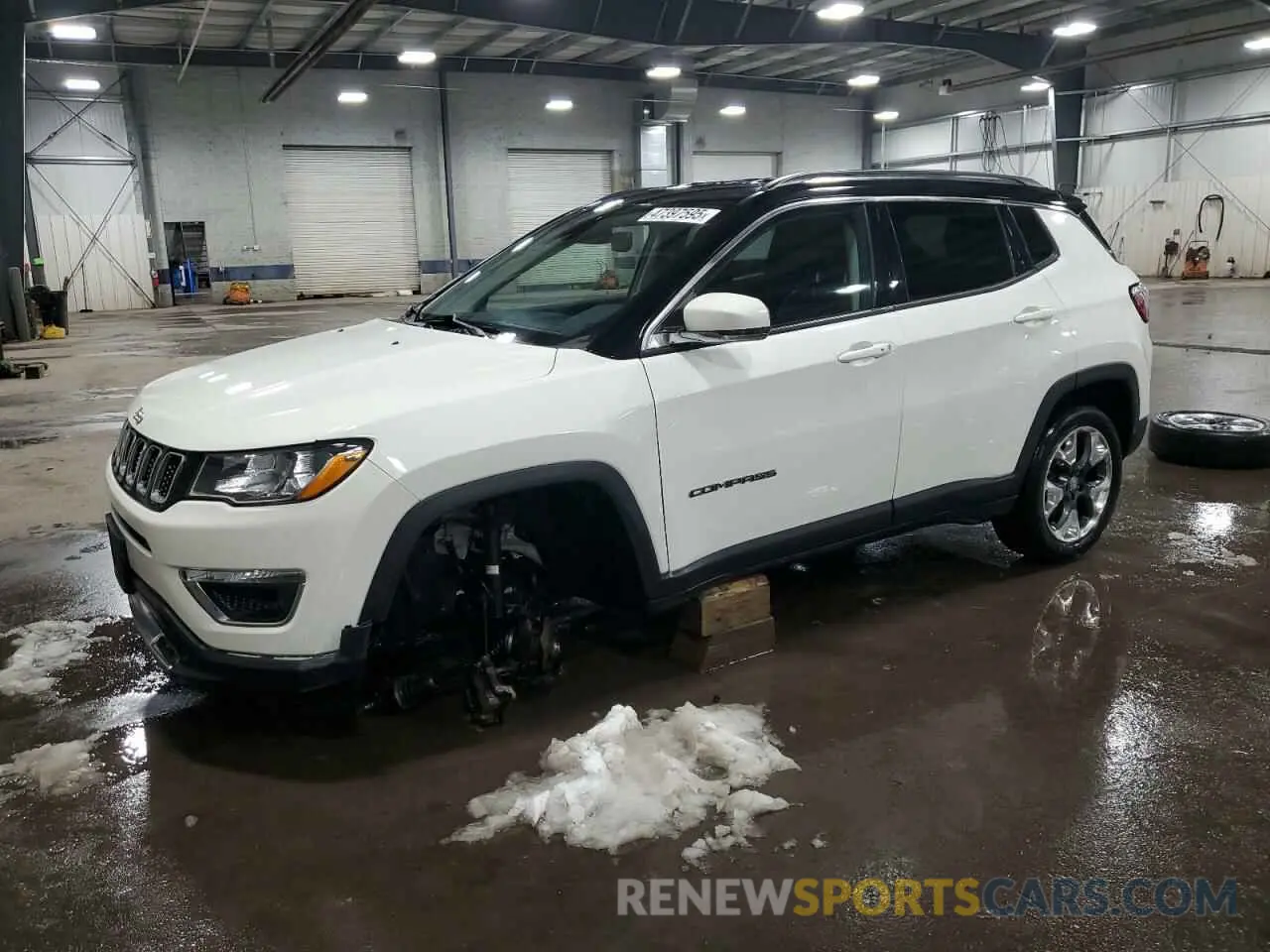 1 Photograph of a damaged car 3C4NJCCB7KT699179 JEEP COMPASS 2019
