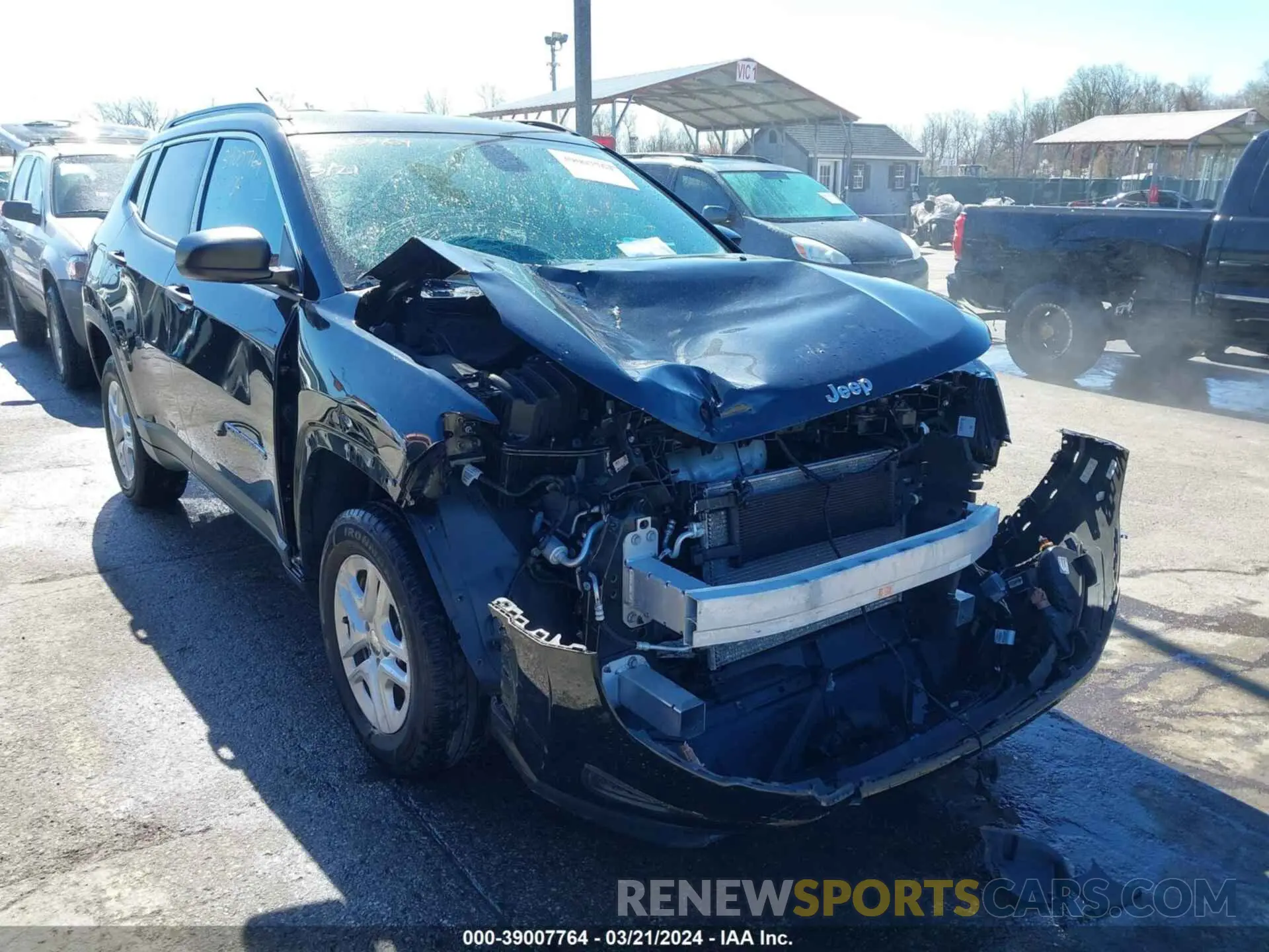 1 Photograph of a damaged car 3C4NJDAB4KT702998 JEEP COMPASS 2019