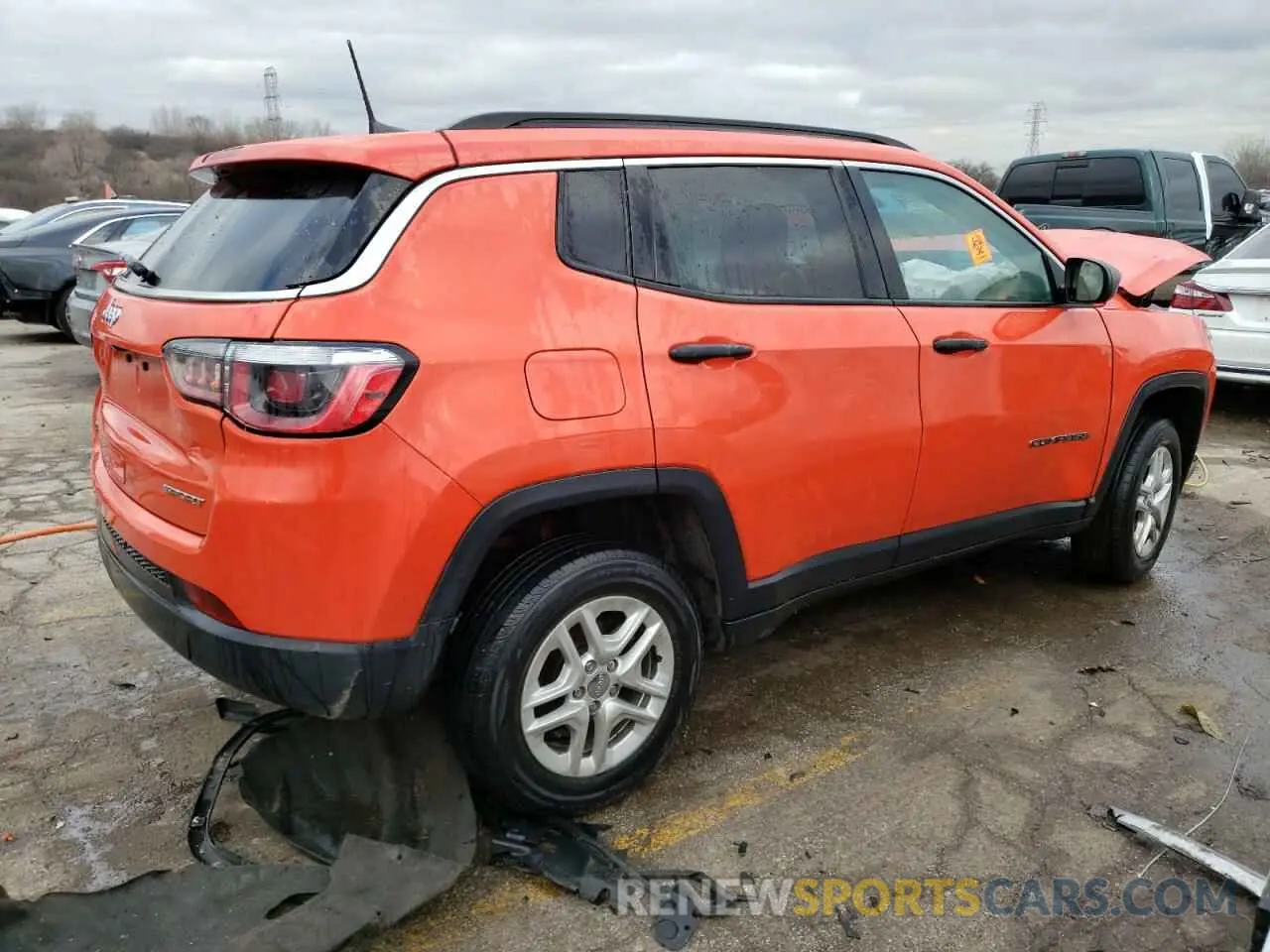 3 Photograph of a damaged car 3C4NJDAB5KT630628 JEEP COMPASS 2019