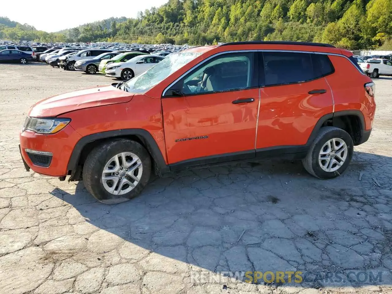 1 Photograph of a damaged car 3C4NJDAB6KT724484 JEEP COMPASS 2019
