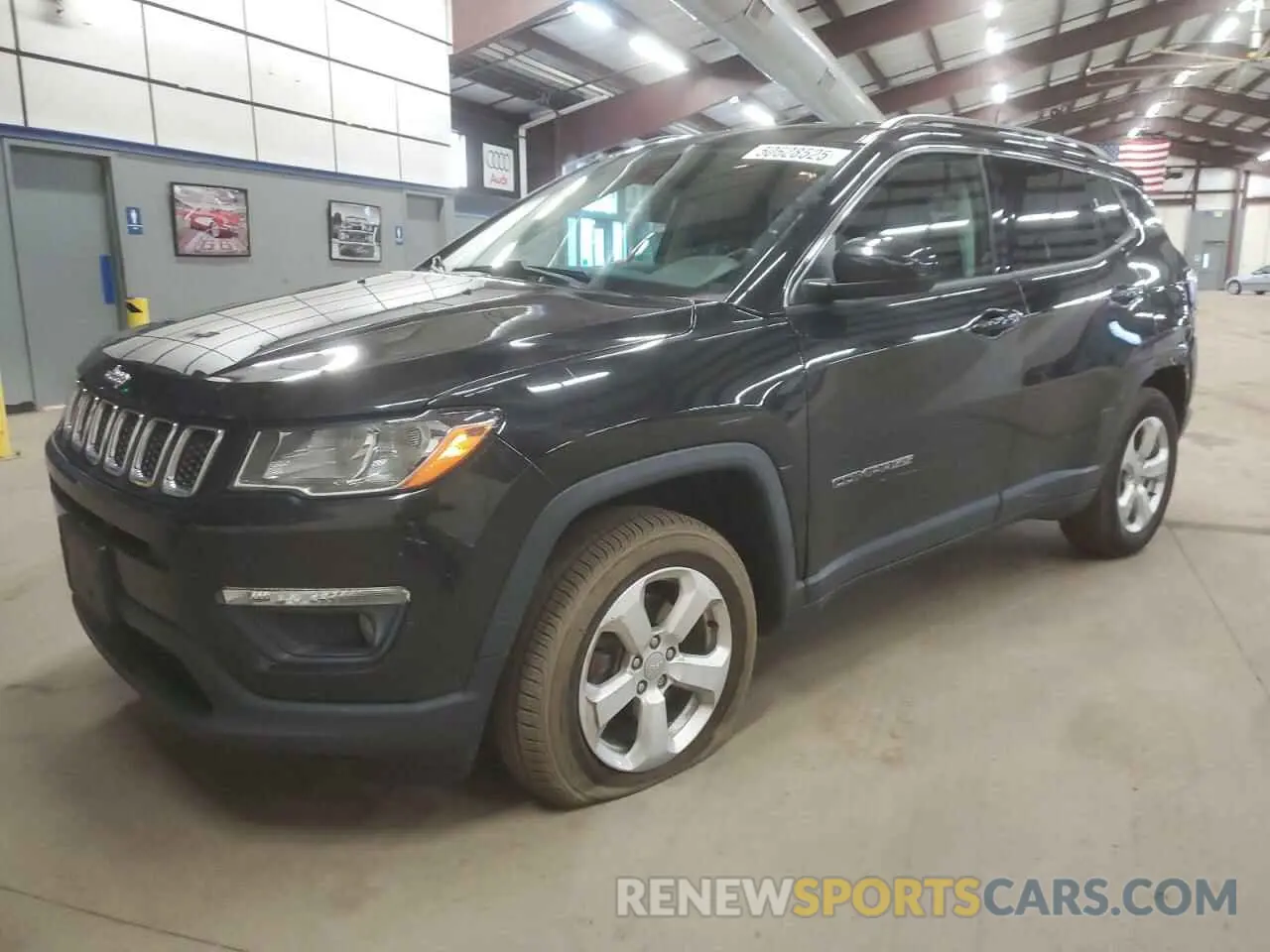 1 Photograph of a damaged car 3C4NJDBB0KT593907 JEEP COMPASS 2019