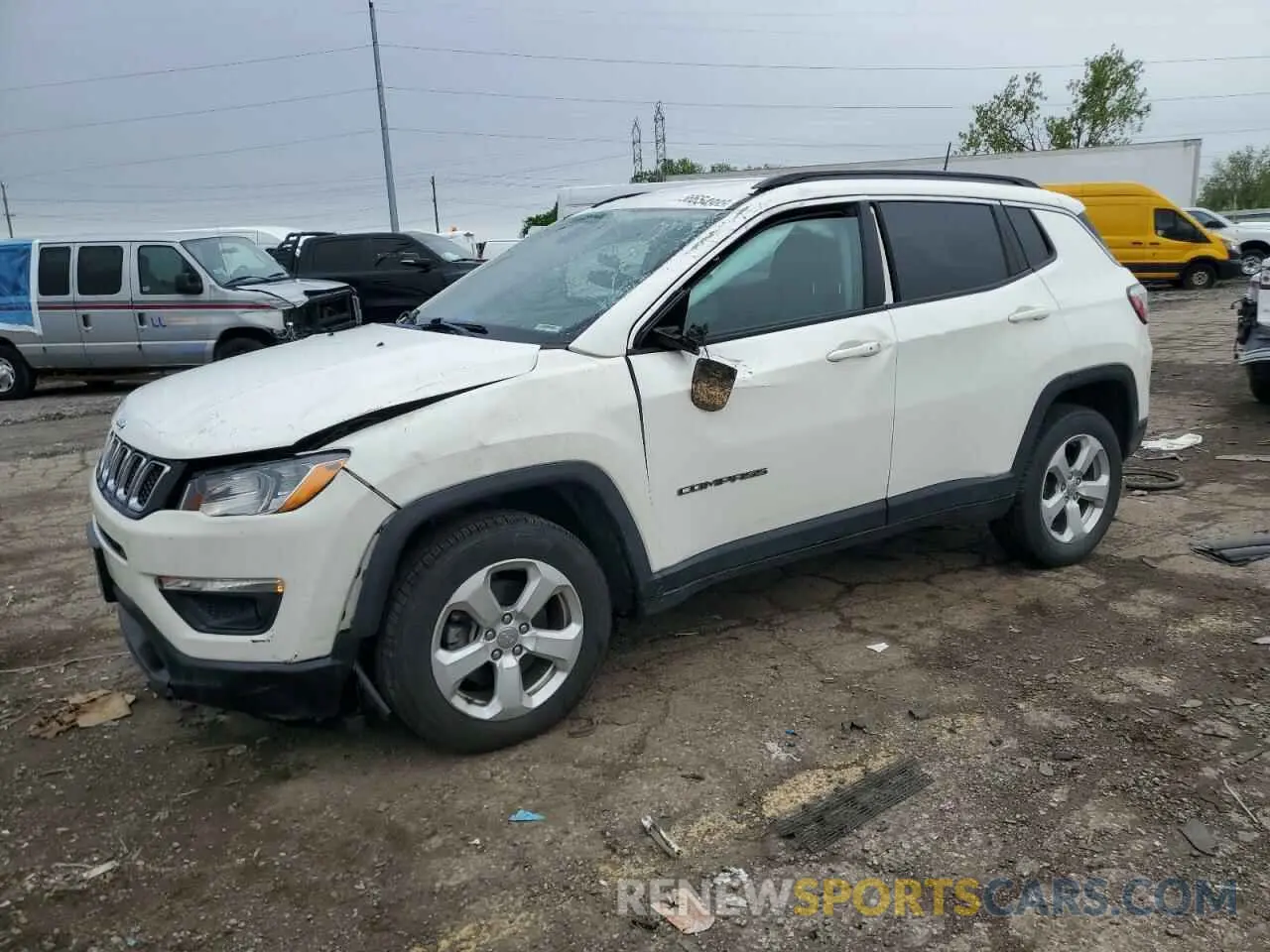 1 Photograph of a damaged car 3C4NJDBB0KT656990 JEEP COMPASS 2019