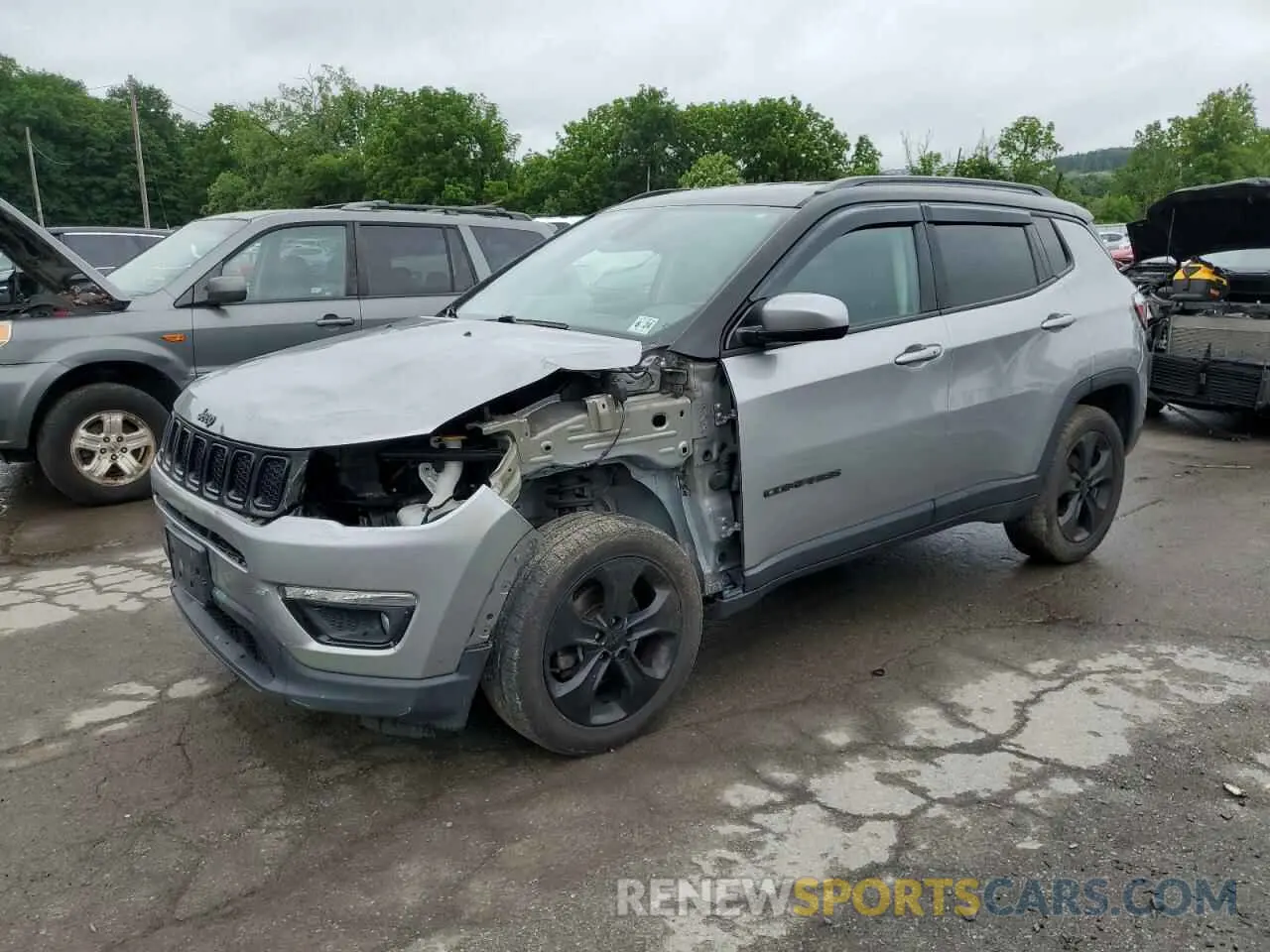 1 Photograph of a damaged car 3C4NJDBB1KT838987 JEEP COMPASS 2019
