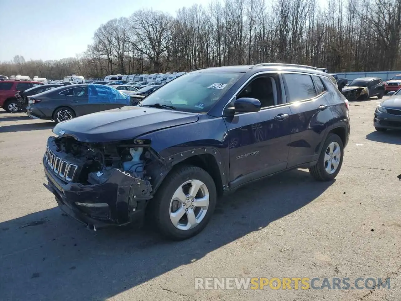 1 Photograph of a damaged car 3C4NJDBB2KT697055 JEEP COMPASS 2019