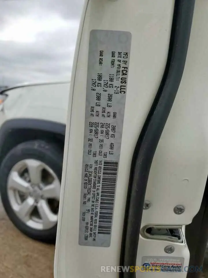 12 Photograph of a damaged car 3C4NJDBB2KT703341 JEEP COMPASS 2019