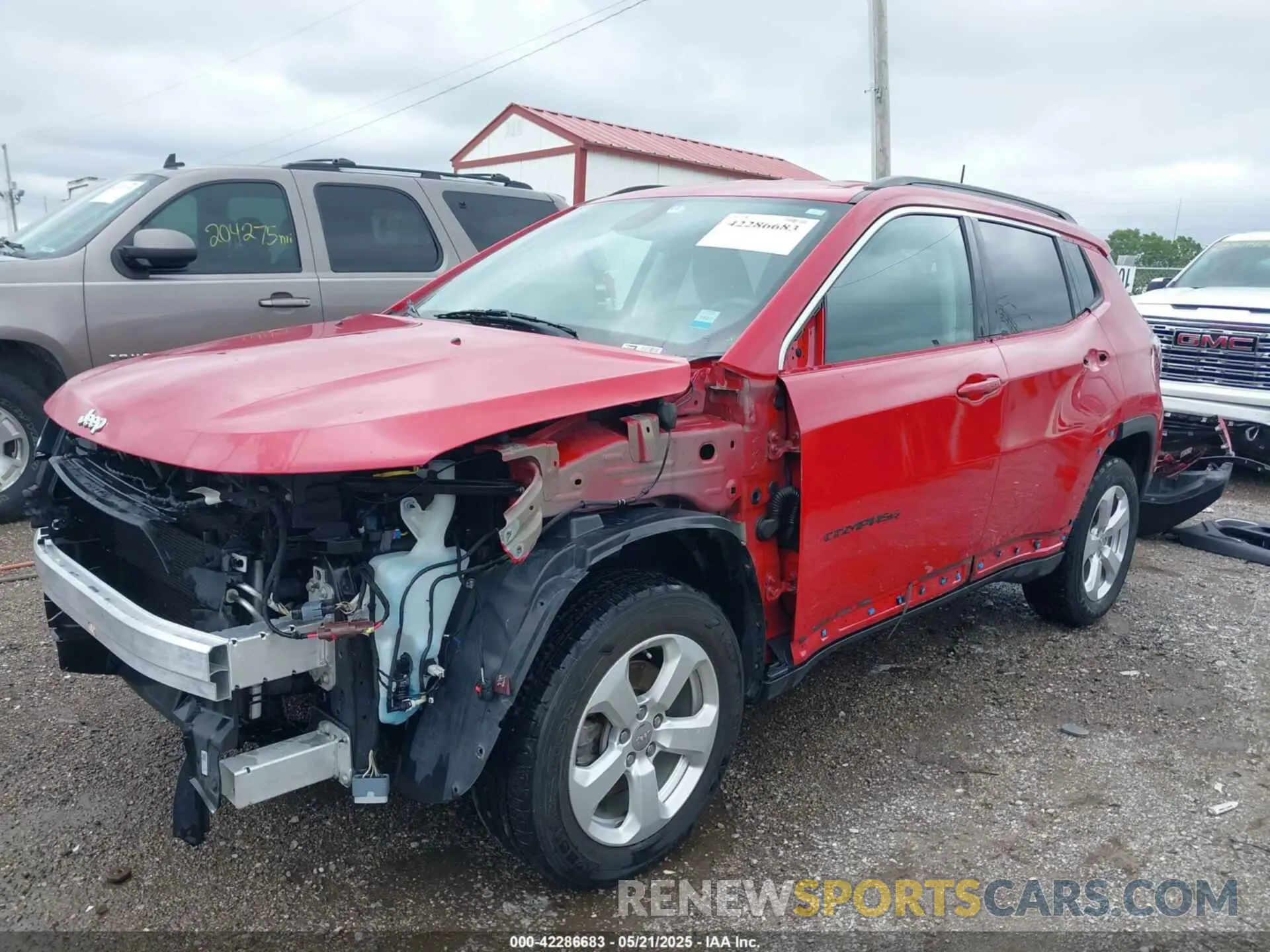2 Photograph of a damaged car 3C4NJDBB3KT595330 JEEP COMPASS 2019