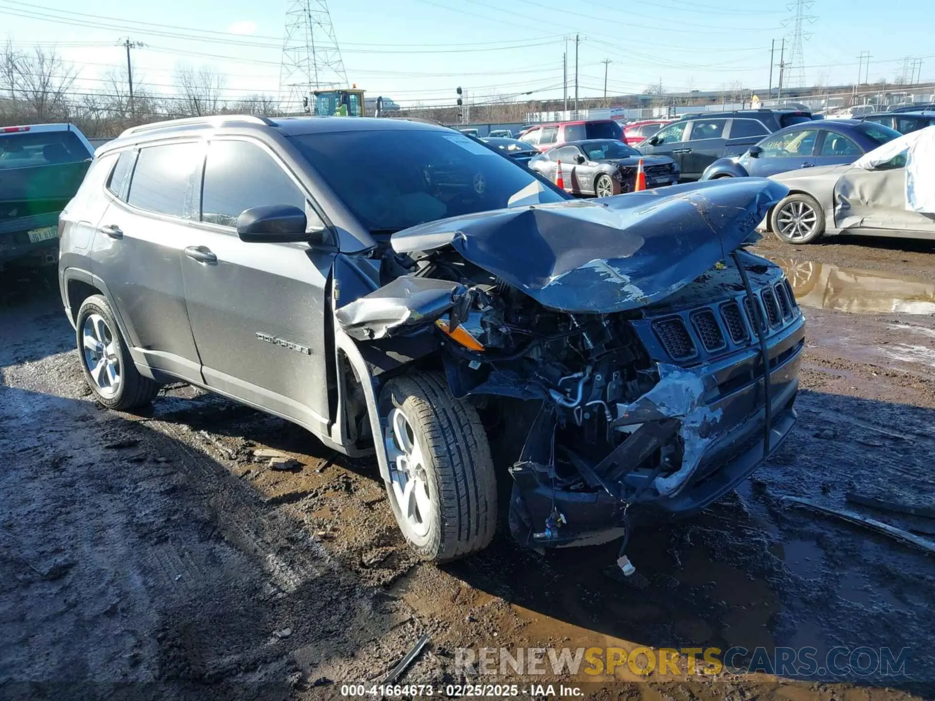 1 Photograph of a damaged car 3C4NJDBB4KT597331 JEEP COMPASS 2019