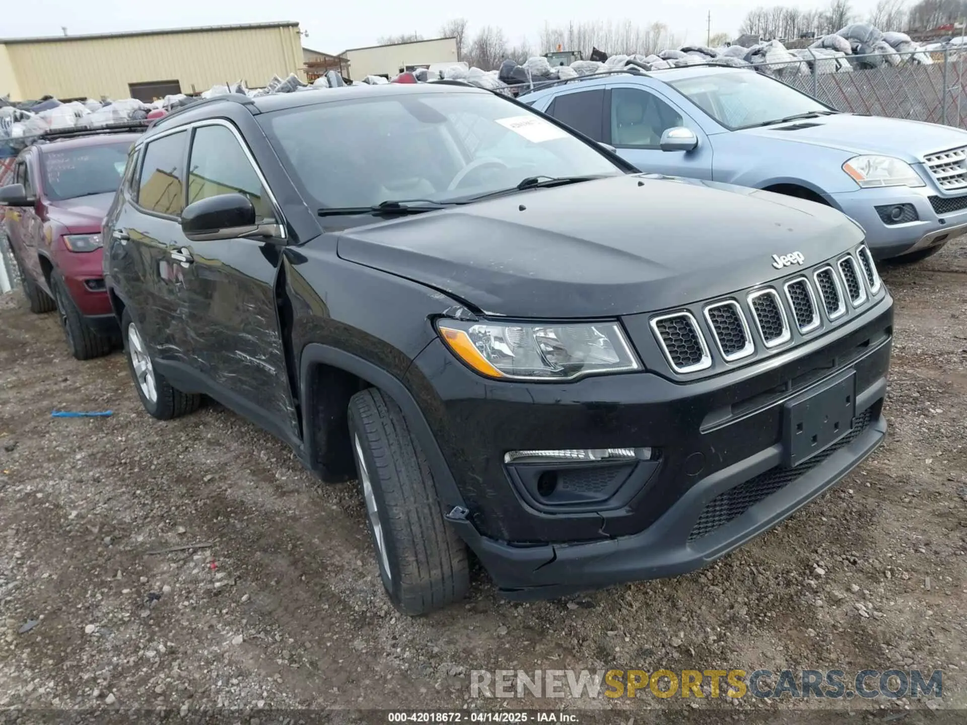 1 Photograph of a damaged car 3C4NJDBB4KT733568 JEEP COMPASS 2019