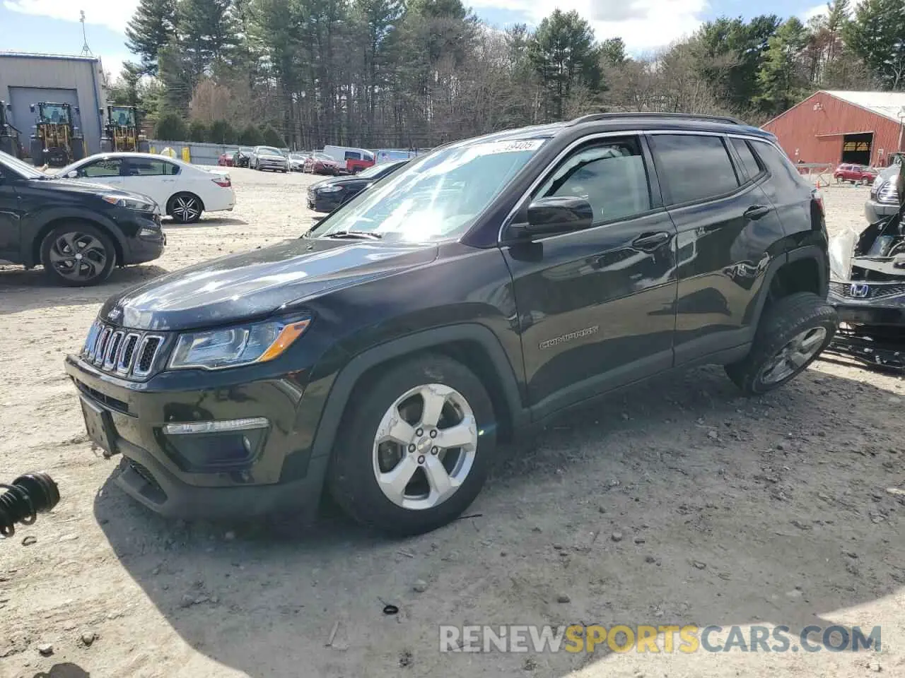 1 Photograph of a damaged car 3C4NJDBB5KT593286 JEEP COMPASS 2019