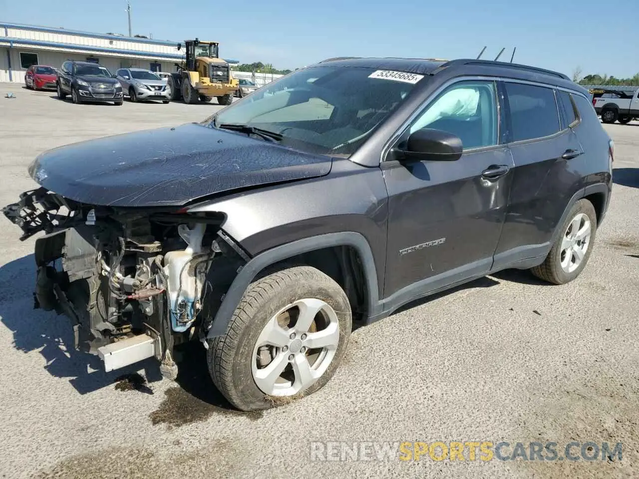 1 Photograph of a damaged car 3C4NJDBB6KT733958 JEEP COMPASS 2019