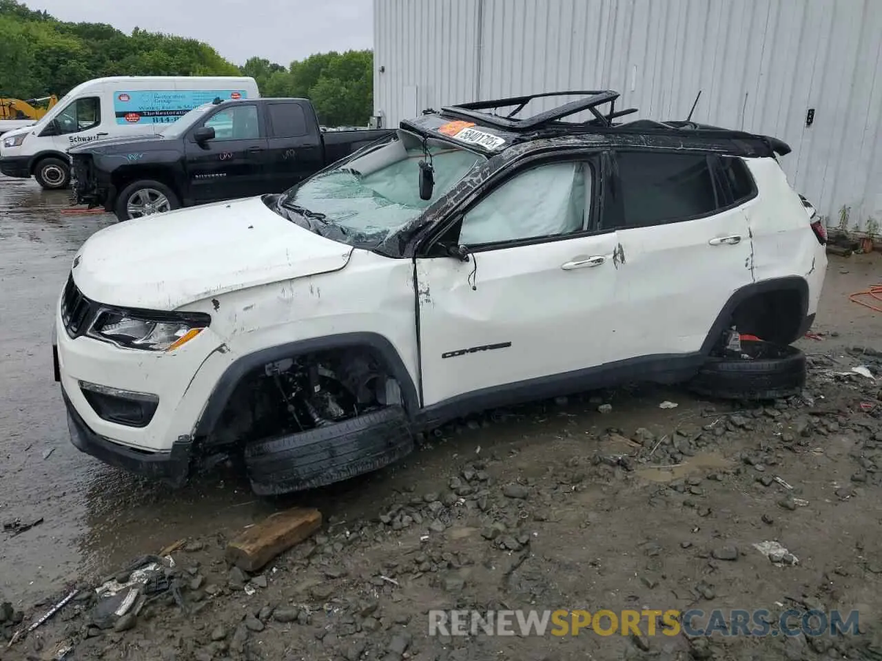 1 Photograph of a damaged car 3C4NJDBB6KT761212 JEEP COMPASS 2019