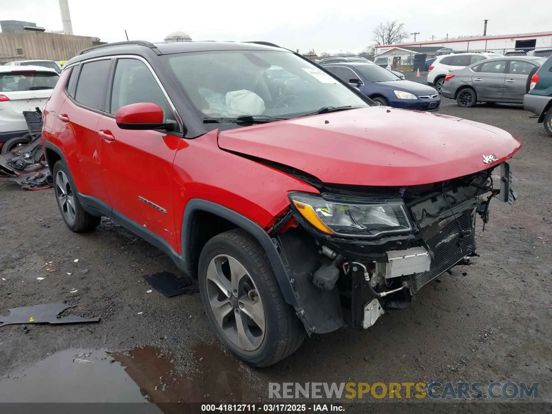 1 Photograph of a damaged car 3C4NJDBB7KT629155 JEEP COMPASS 2019