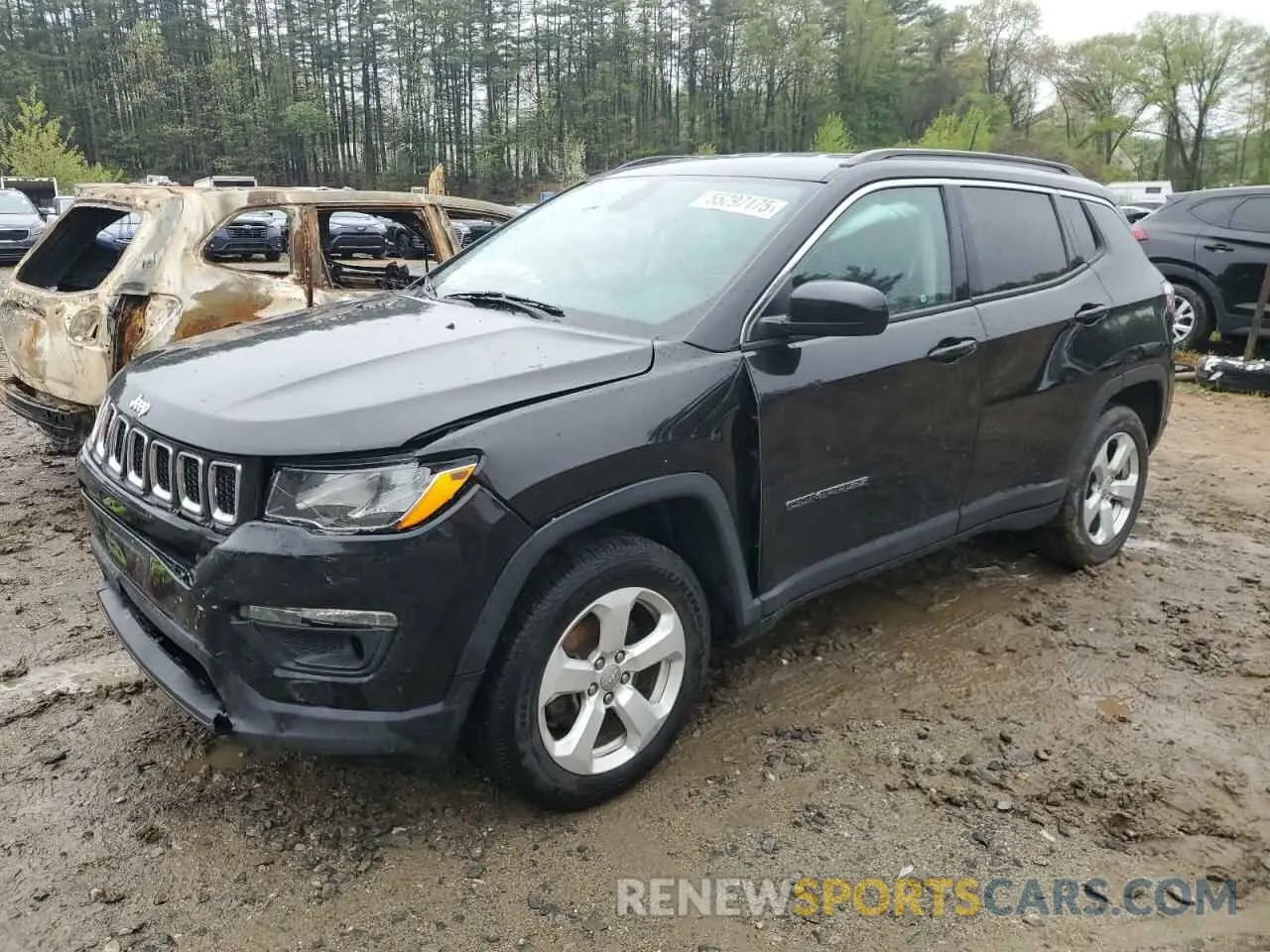 1 Photograph of a damaged car 3C4NJDBB7KT648451 JEEP COMPASS 2019