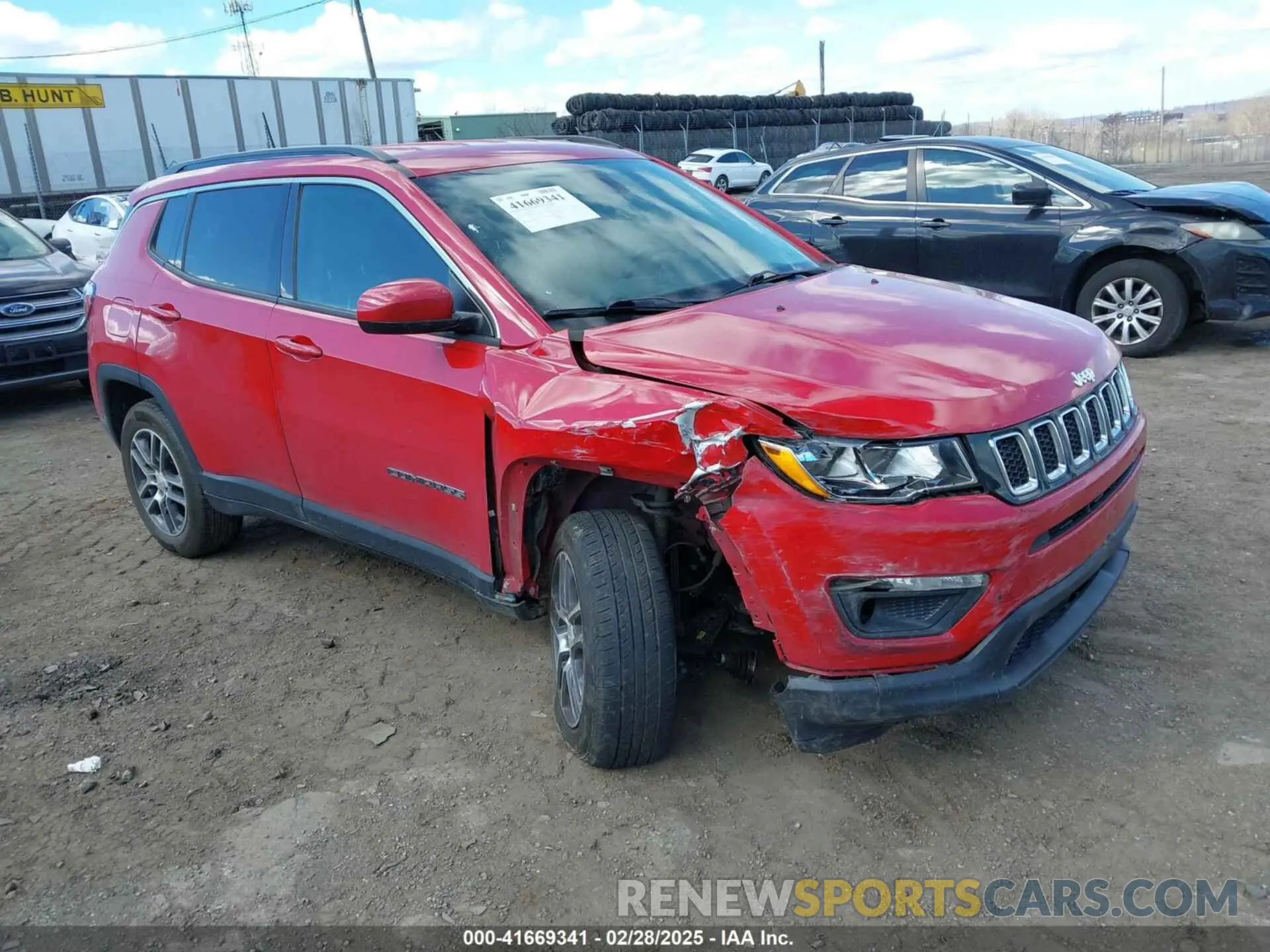 1 Photograph of a damaged car 3C4NJDBB7KT828772 JEEP COMPASS 2019