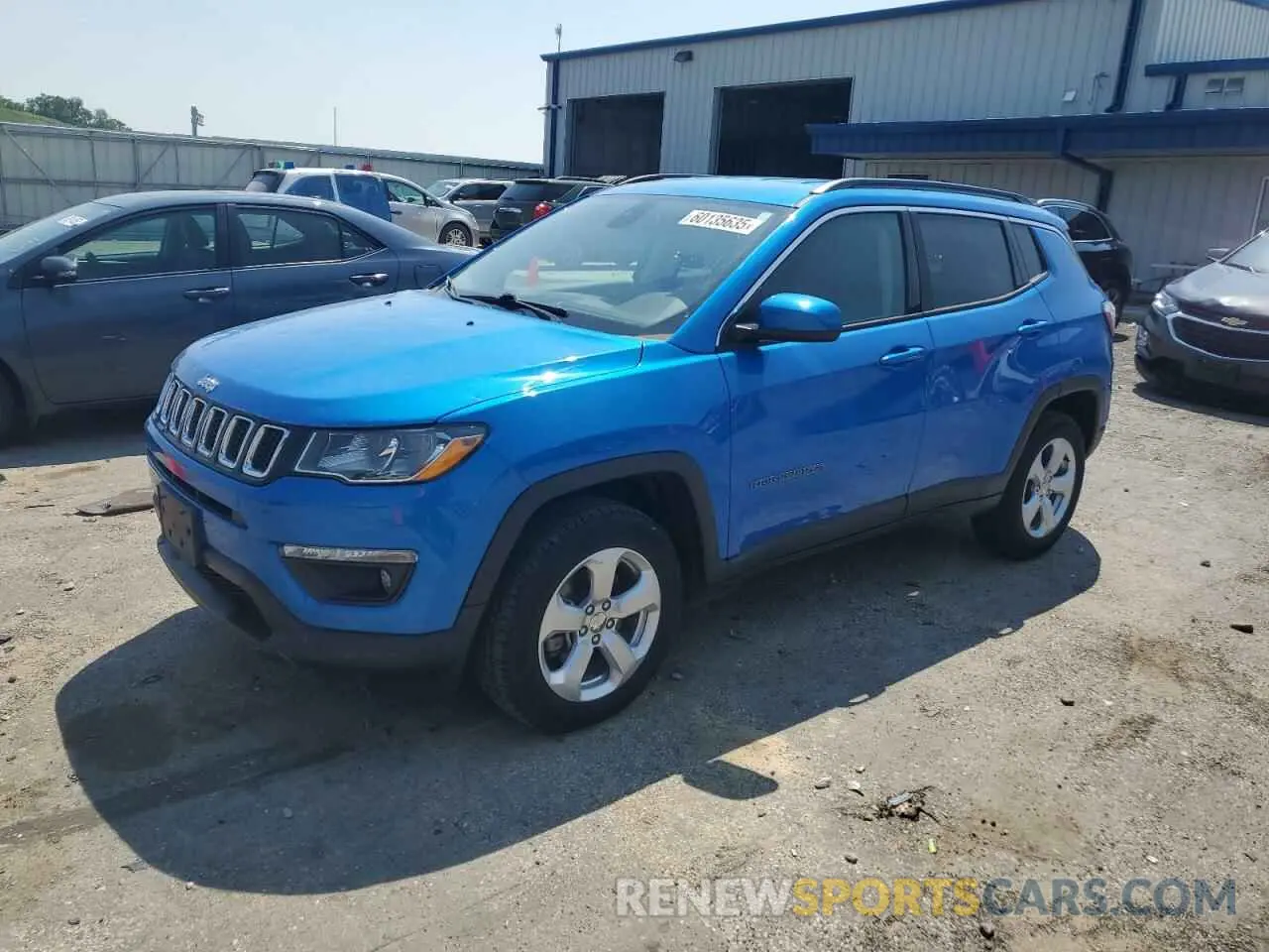1 Photograph of a damaged car 3C4NJDBB8KT598658 JEEP COMPASS 2019