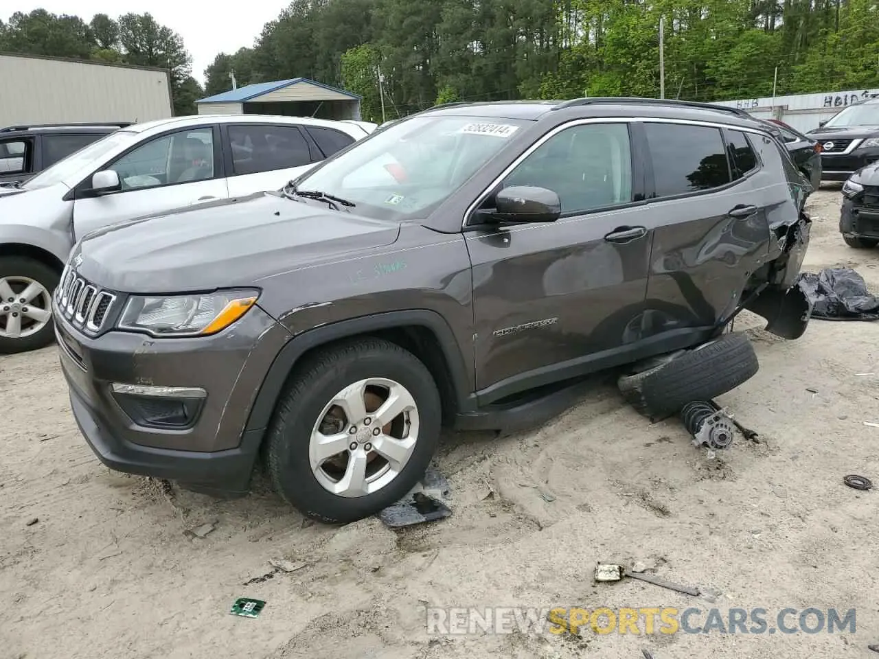 1 Photograph of a damaged car 3C4NJDBB8KT849503 JEEP COMPASS 2019