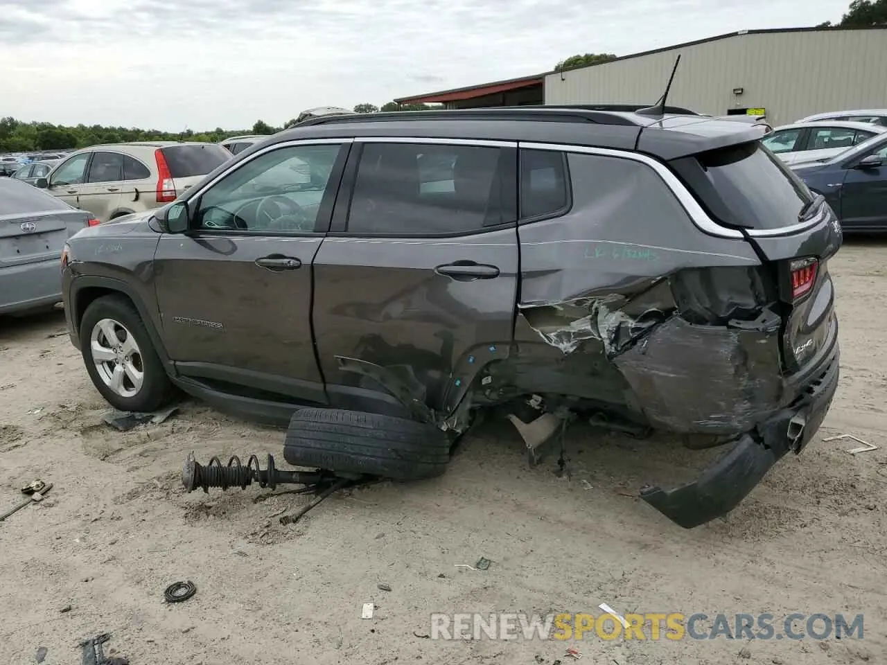 2 Photograph of a damaged car 3C4NJDBB8KT849503 JEEP COMPASS 2019