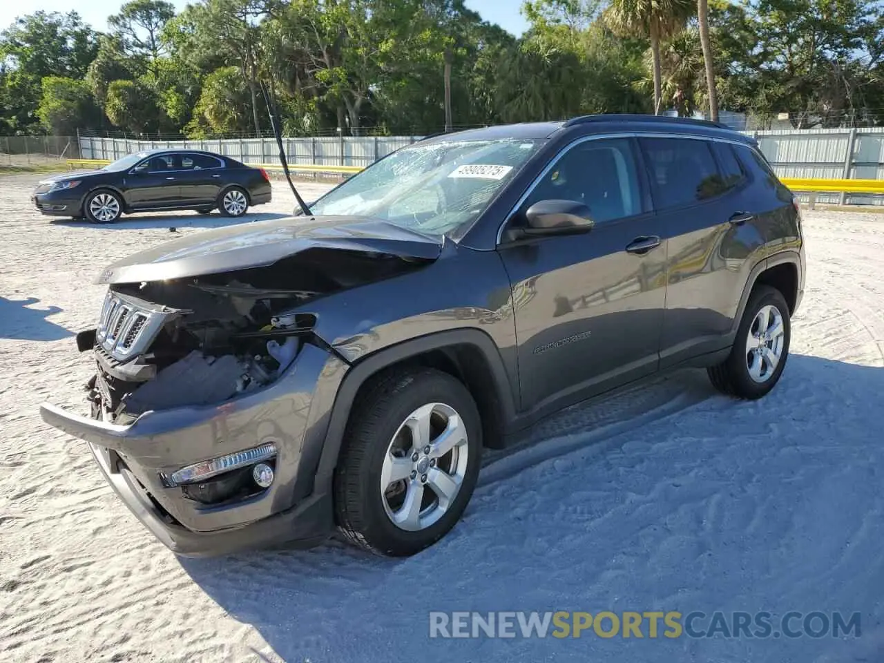 1 Photograph of a damaged car 3C4NJDBB9KT665820 JEEP COMPASS 2019