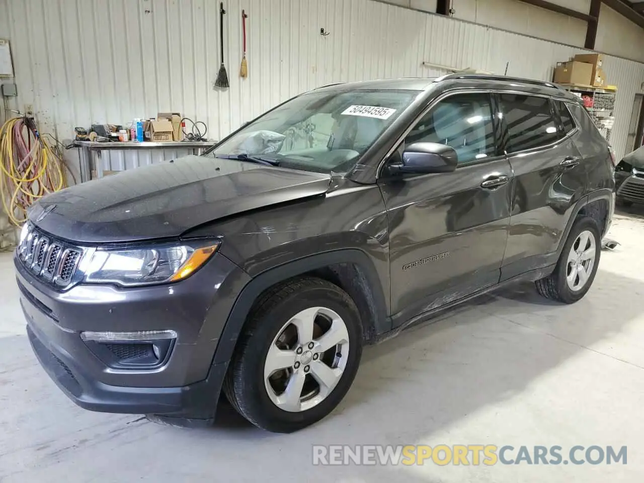 1 Photograph of a damaged car 3C4NJDBB9KT813447 JEEP COMPASS 2019