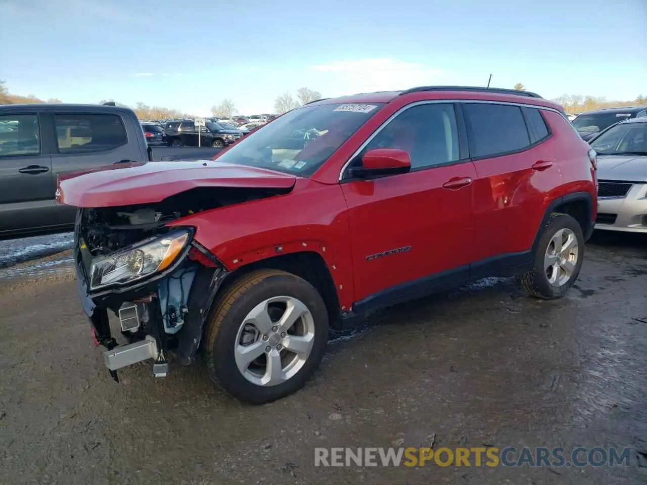 1 Photograph of a damaged car 3C4NJDBB9KT827915 JEEP COMPASS 2019