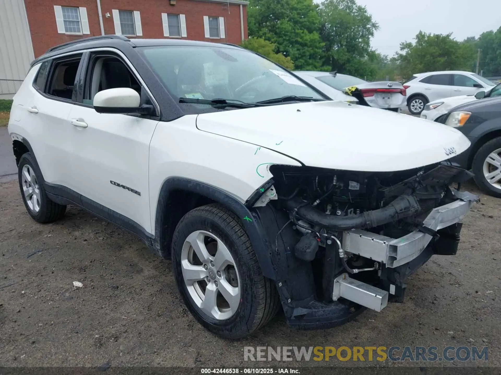1 Photograph of a damaged car 3C4NJDBB9KT834332 JEEP COMPASS 2019