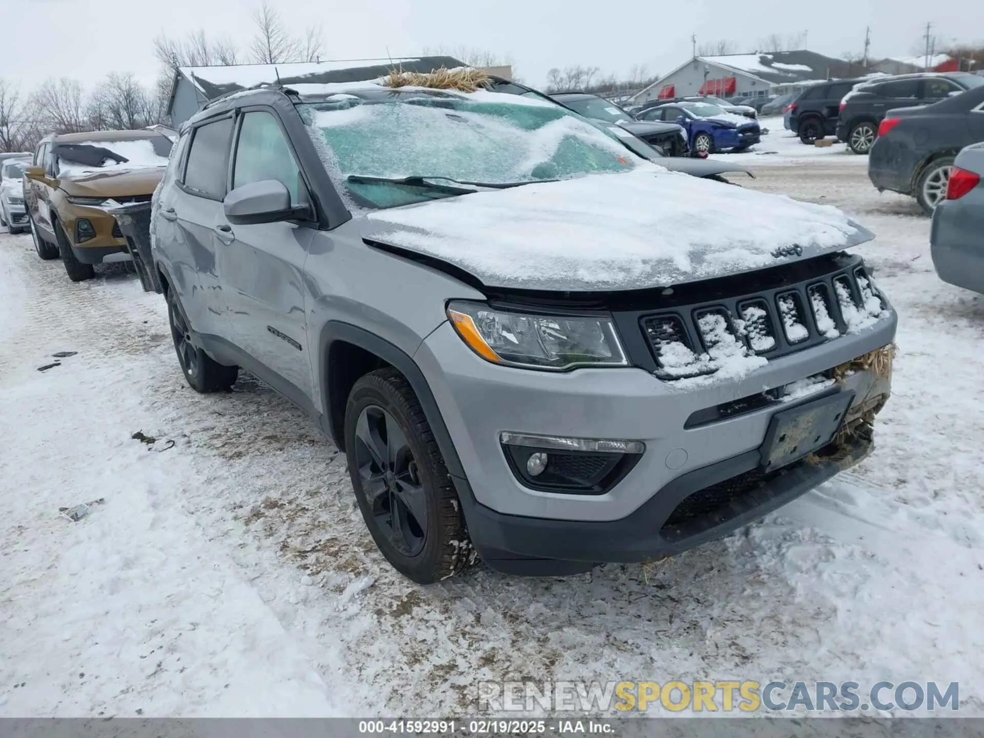 1 Photograph of a damaged car 3C4NJDBBXKT840382 JEEP COMPASS 2019